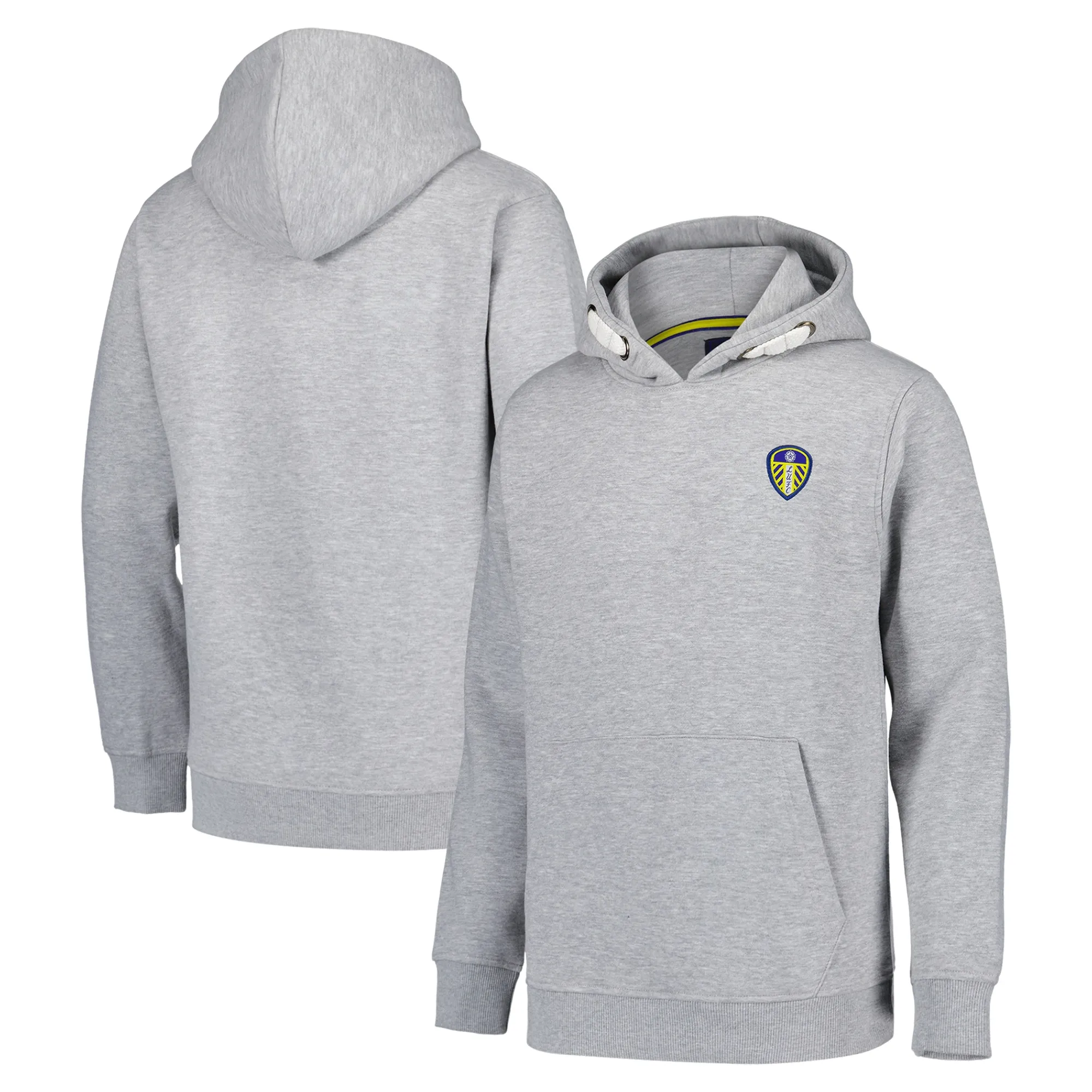 Leeds United Essentials Overhead Hoodie - Grey - Boys