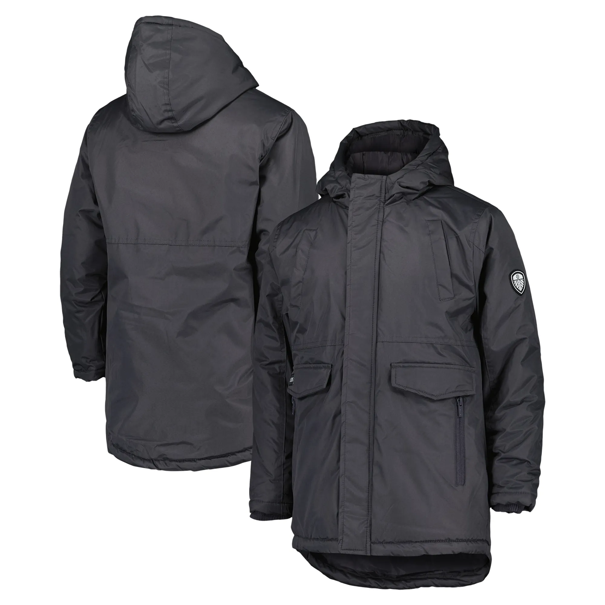Leeds United Essentials Long Jacket - Grey - Boys