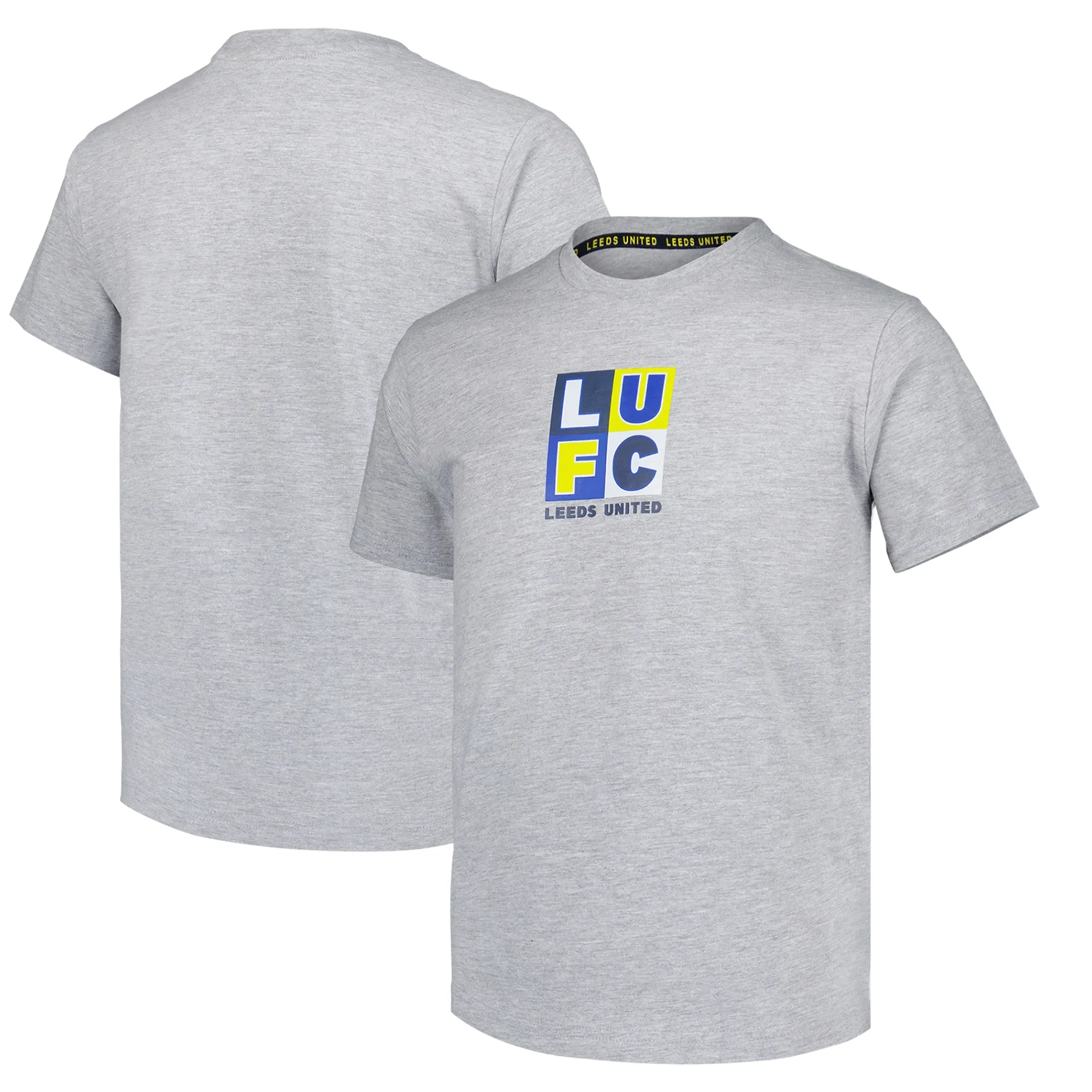 Leeds United Graphic Print T-Shirt - Grey Marl - Boys