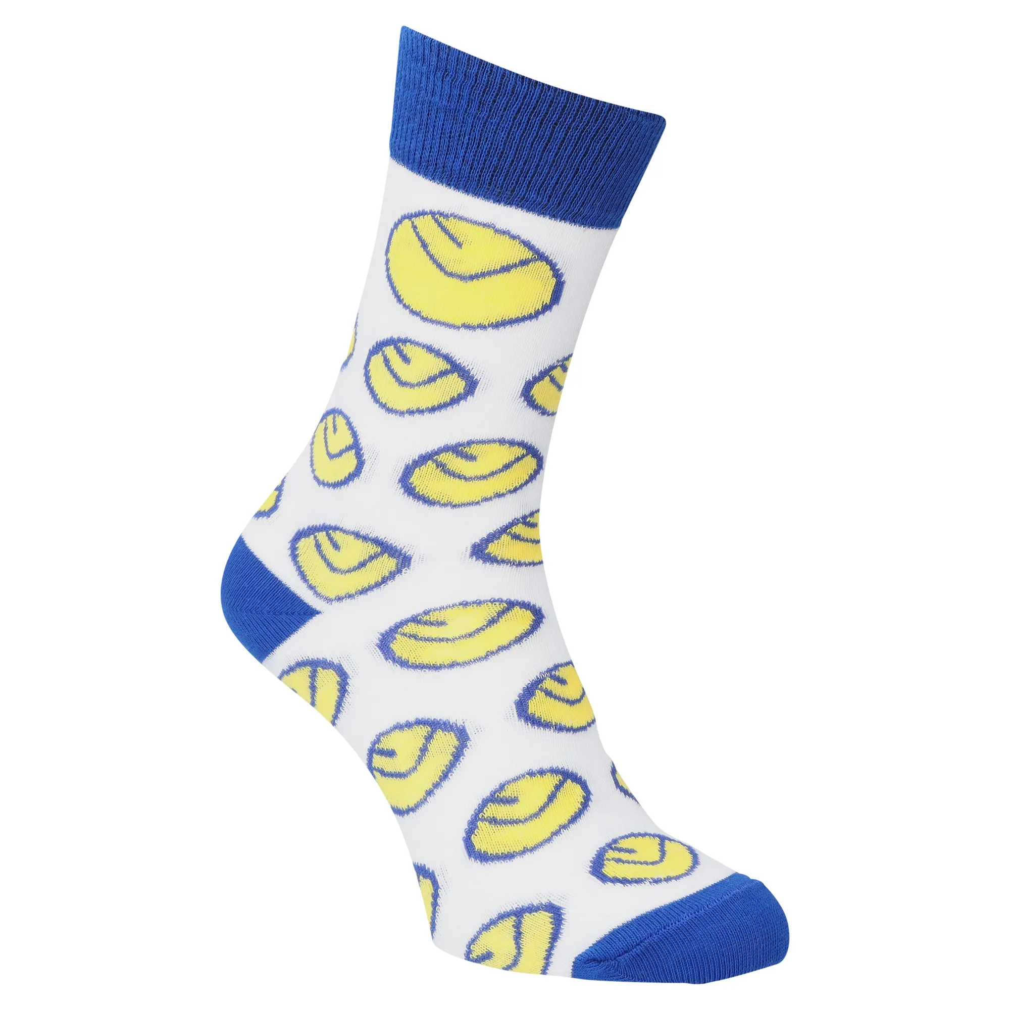 Leeds United Smiley Sock - Multi - Mens