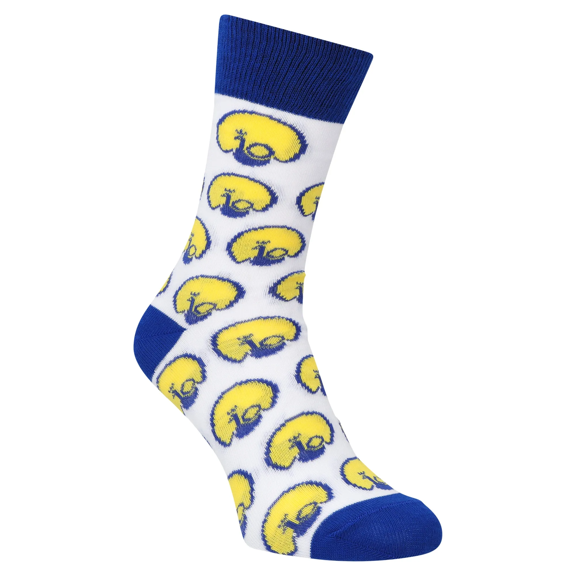 Leeds United Peacock Socks - White - Adults