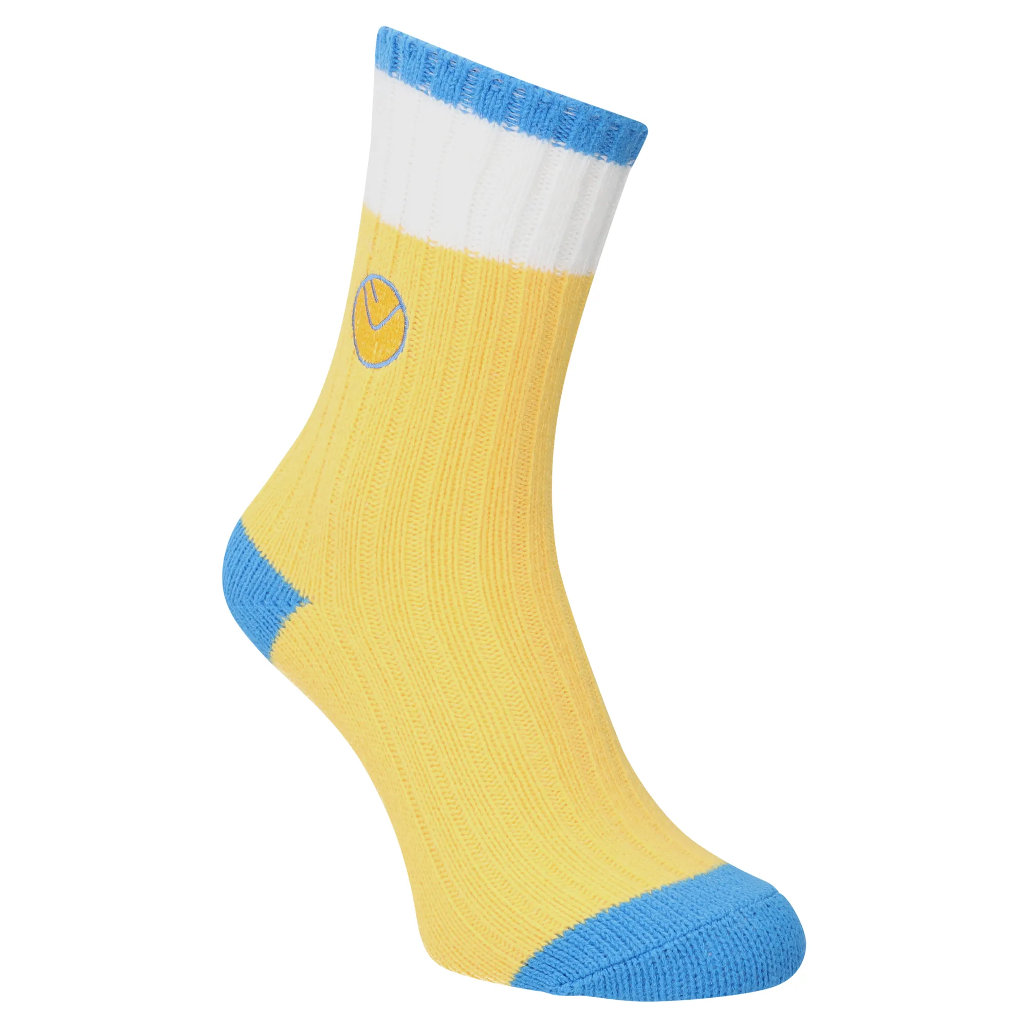 Leeds United Retro Rib Socks - Yellow - Adults