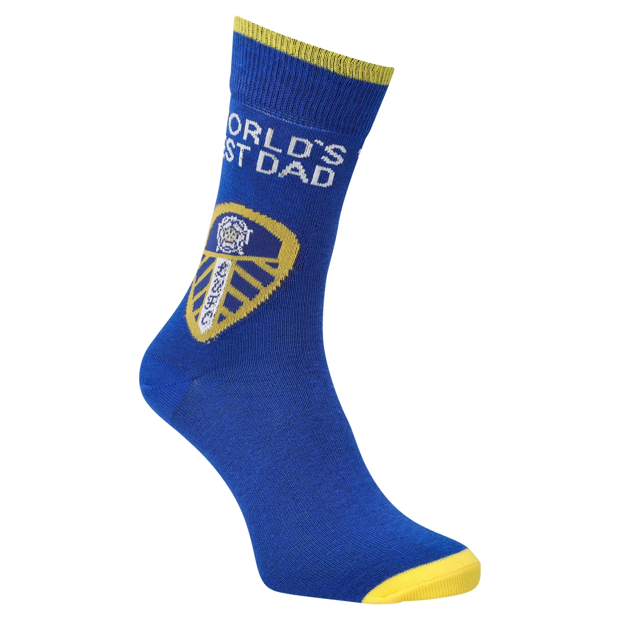 Leeds United Best Dad Socks - Blue - Adults