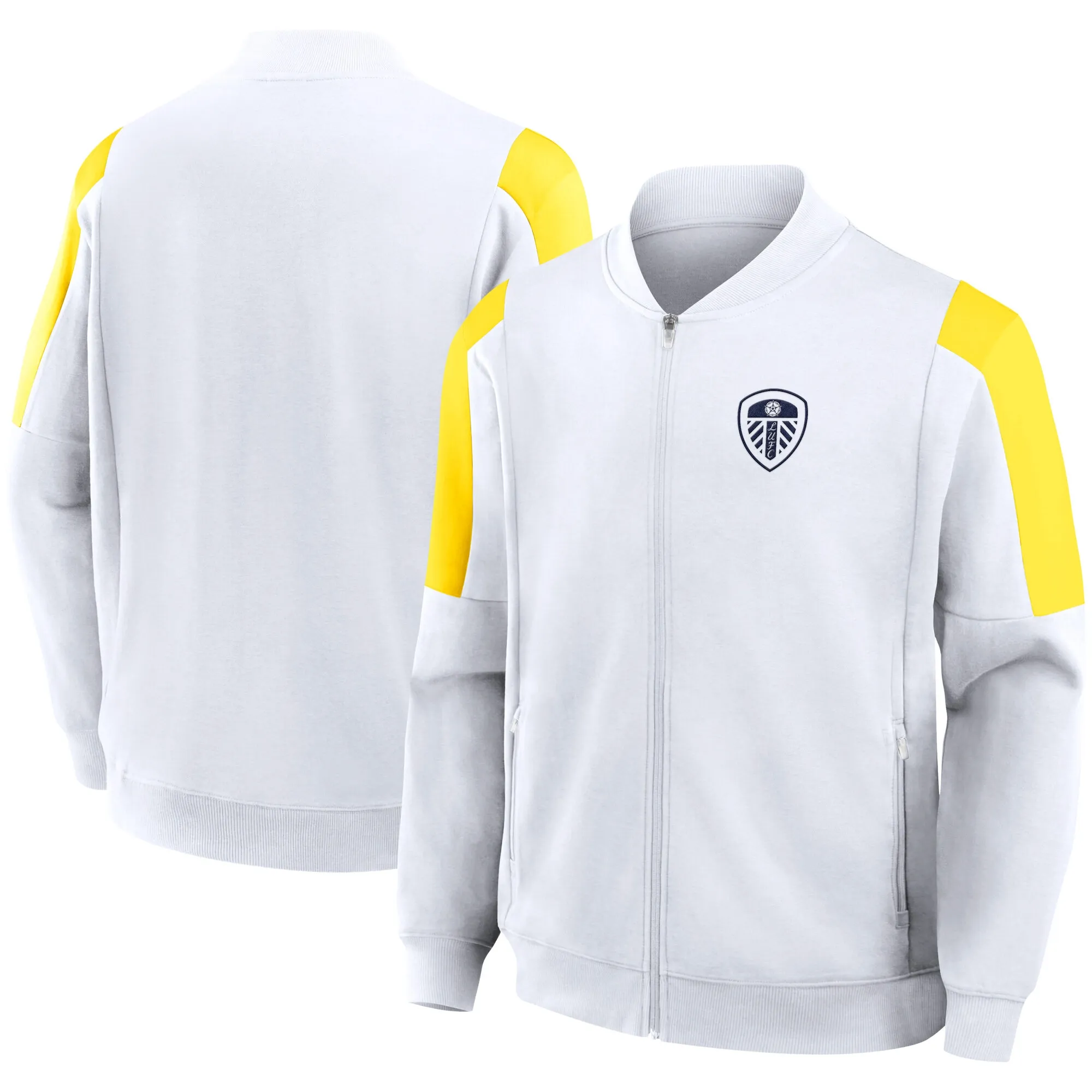 Leeds United Track Jacket - White - Mens