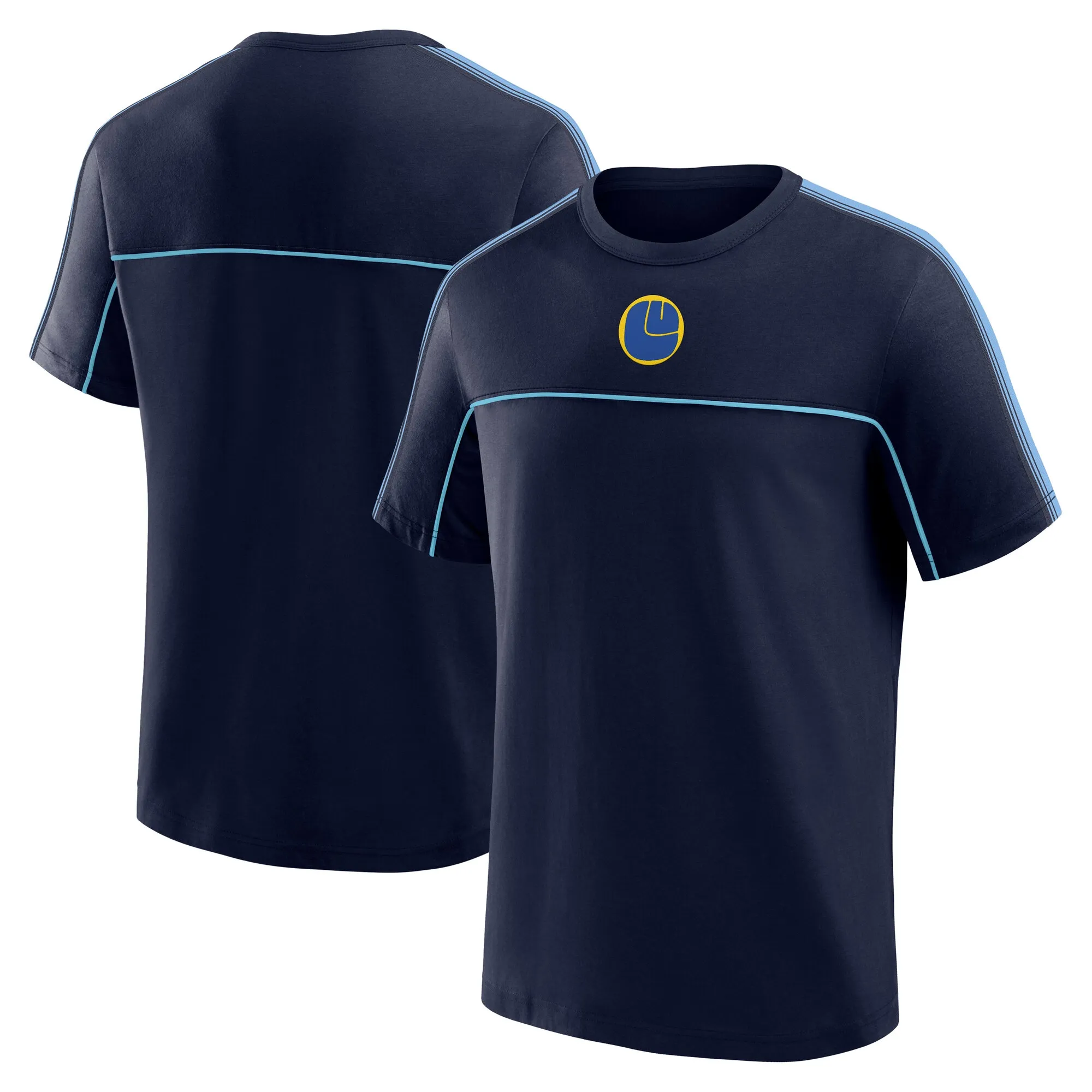 Leeds United Retro T-Shirt - Maritime Blue - Mens