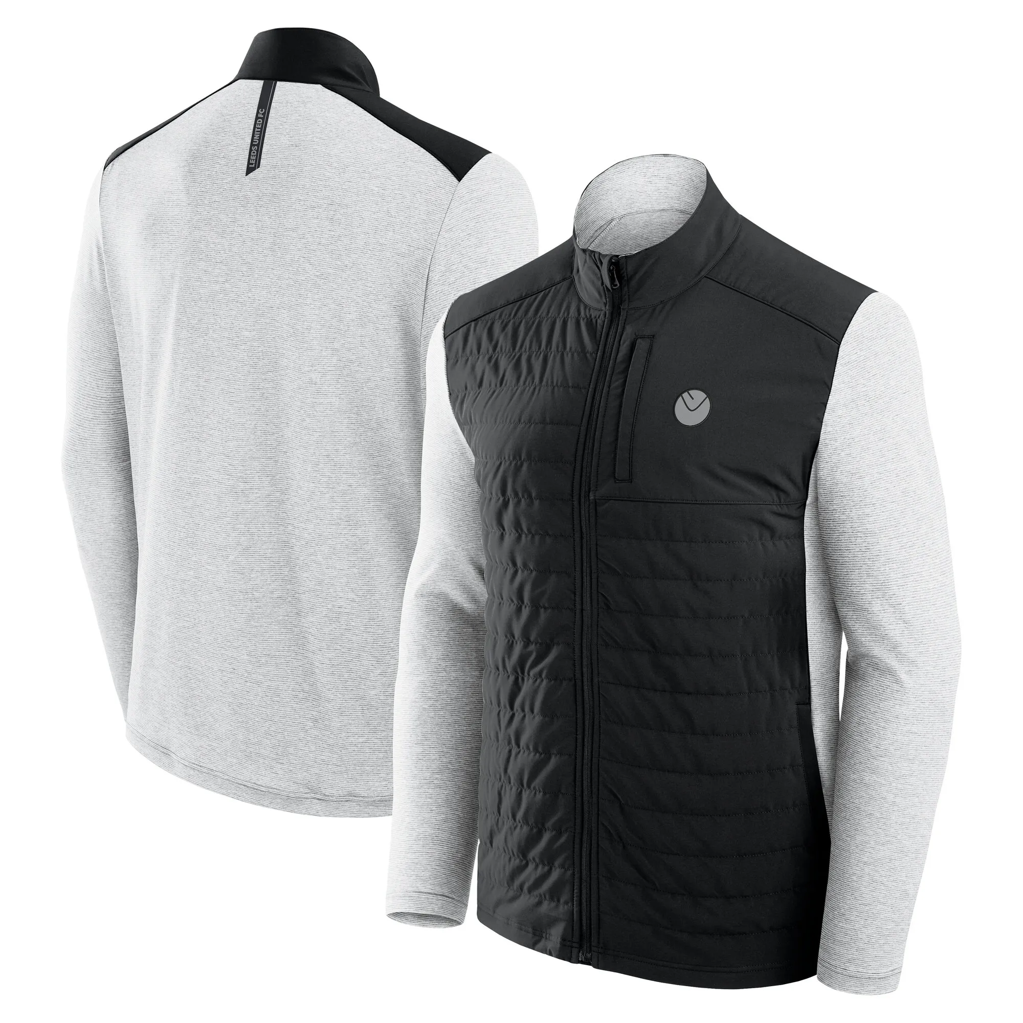 Leeds United Full Zip Hybrid Jacket - Black - Mens