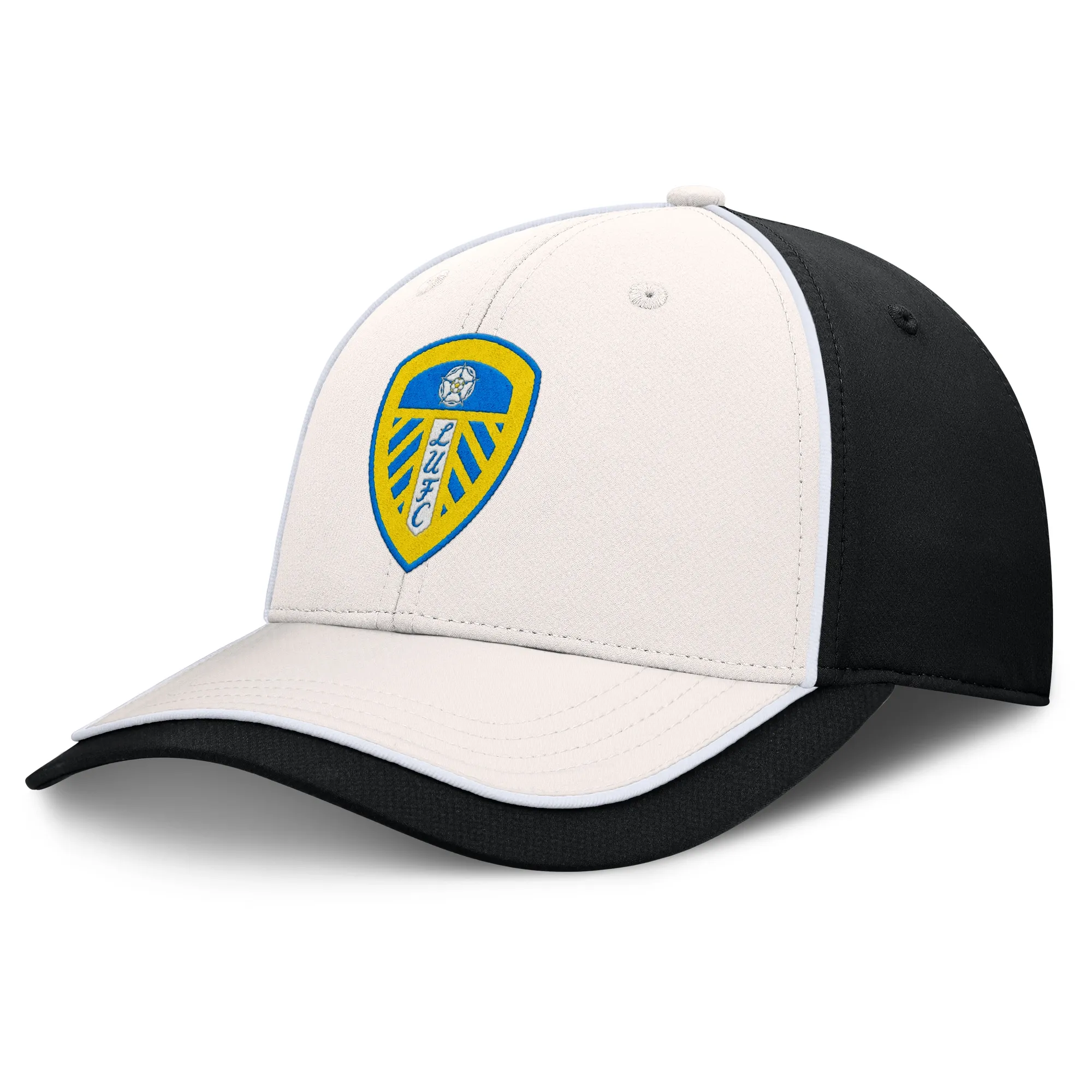 Leeds United Circuit Structured Adjustable Snapback Cap - Black - Mens