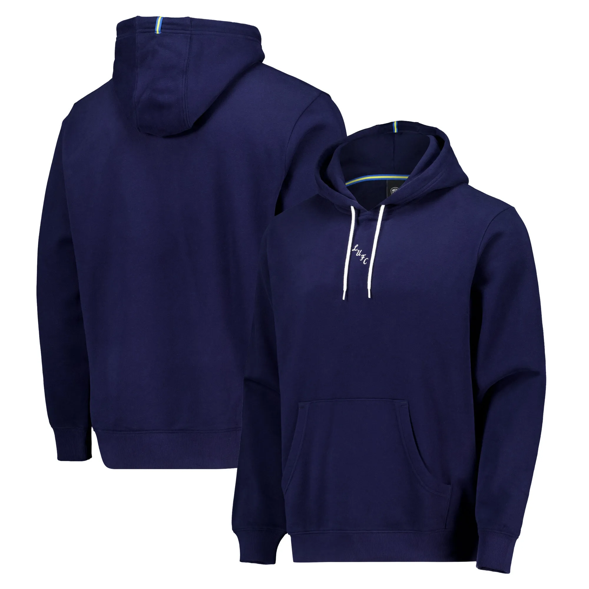 Leeds United Essentials Hoodie - Maritime Blue - Mens