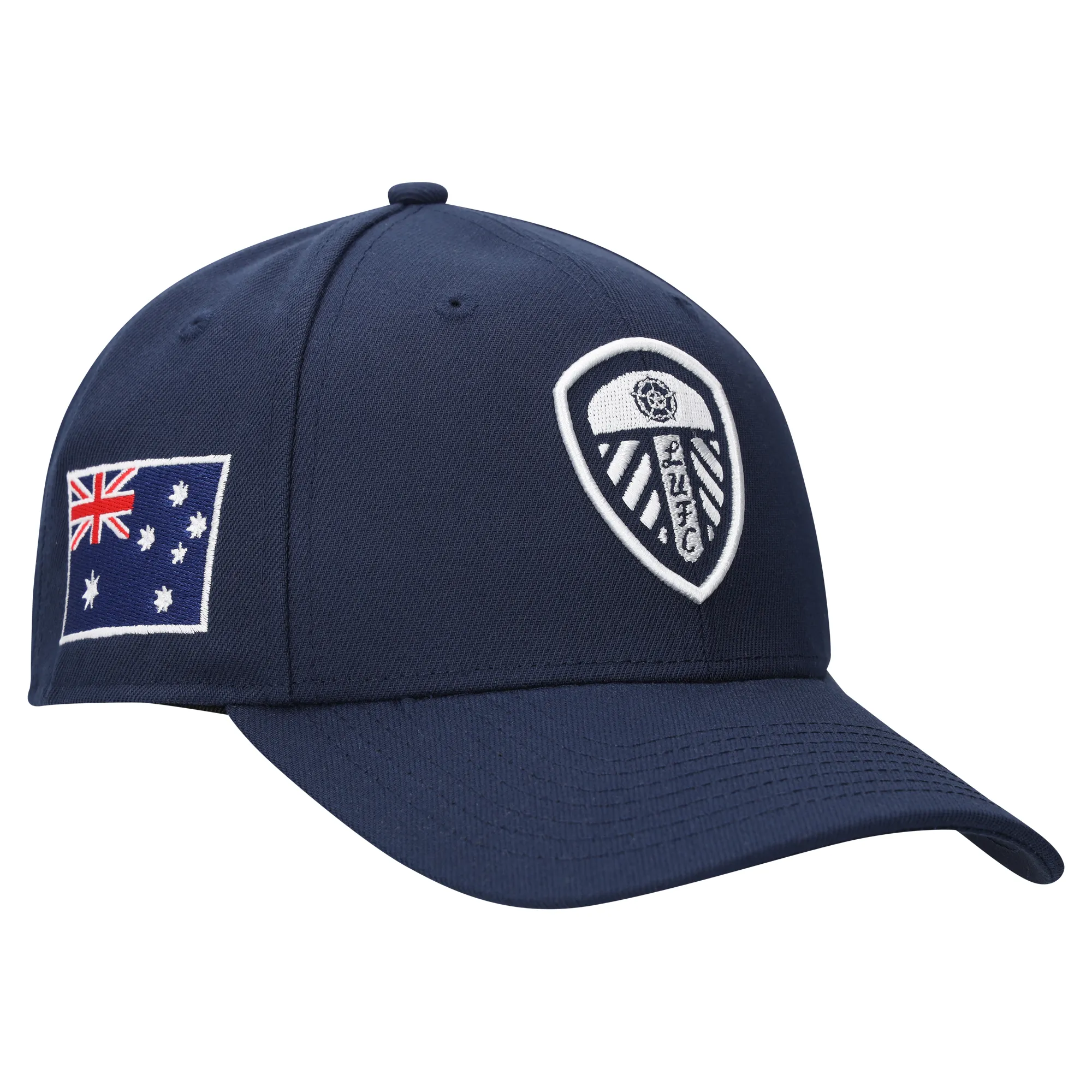 Leeds United Australia Flag Graphic Adjustable Structured Cap - Navy - Unisex