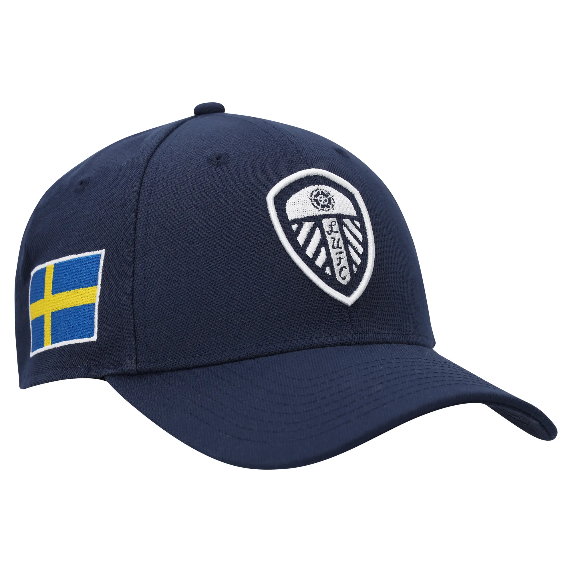 Leeds United Sweden Flag Graphic Adjustable Structured Cap - Navy - Unisex