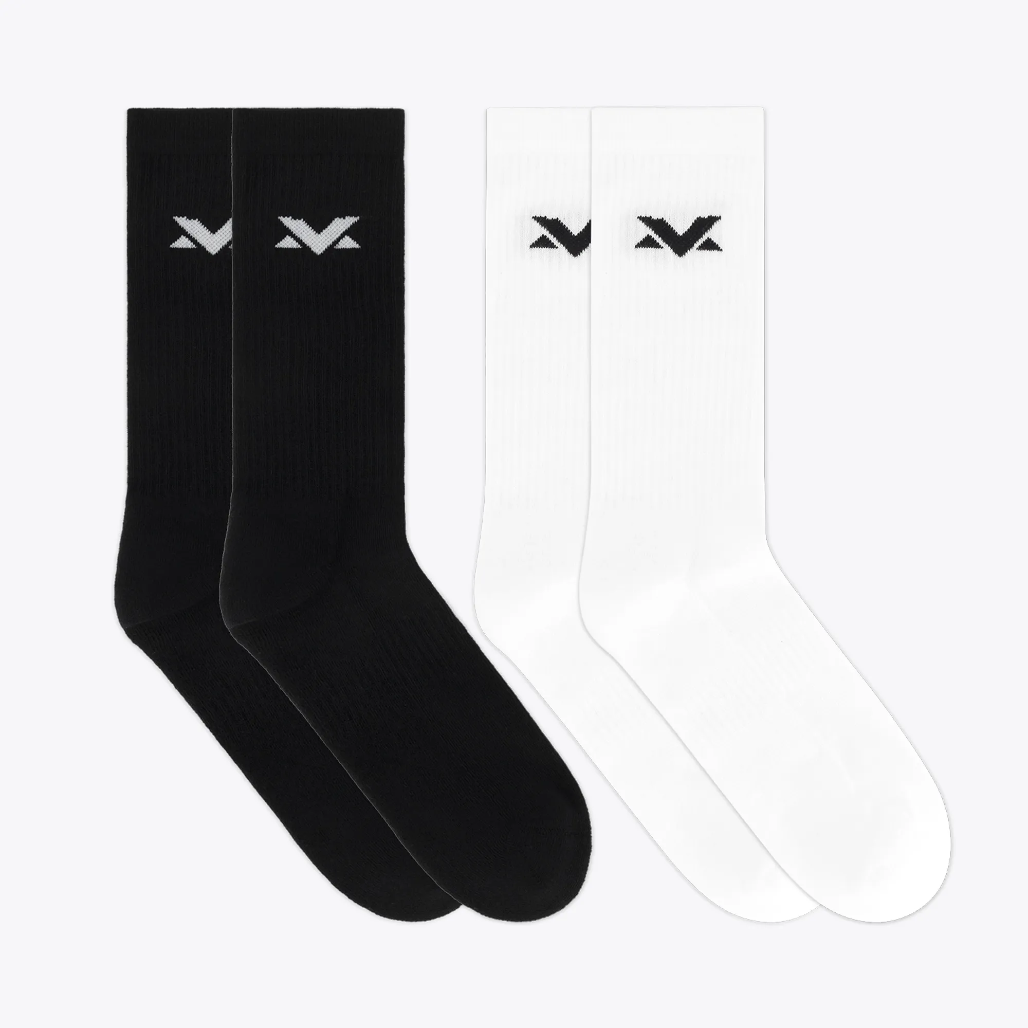 MV Official 2 Pack Socks - Black/White