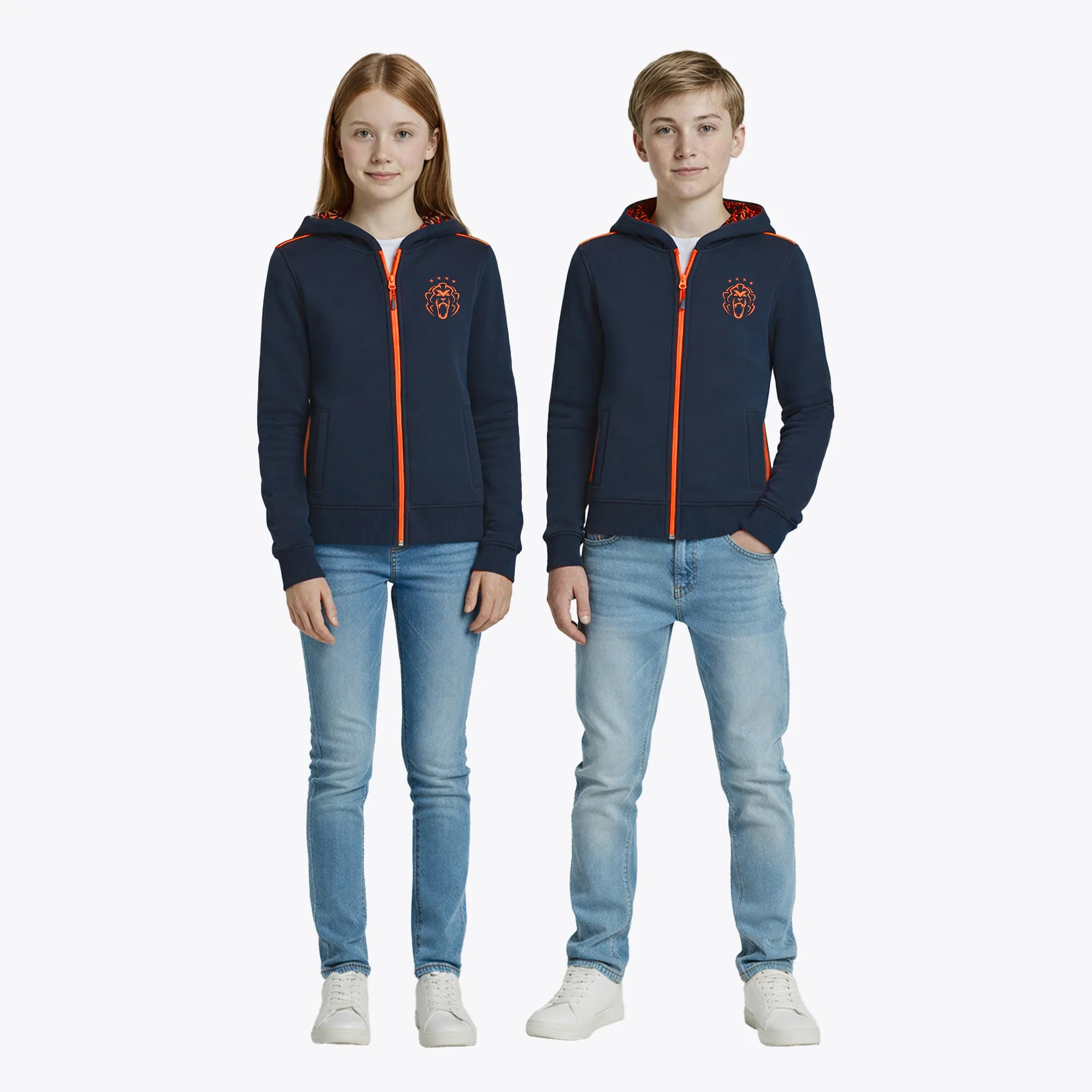 Unleash the Lion Zip-Hoodie - Navy - Kids