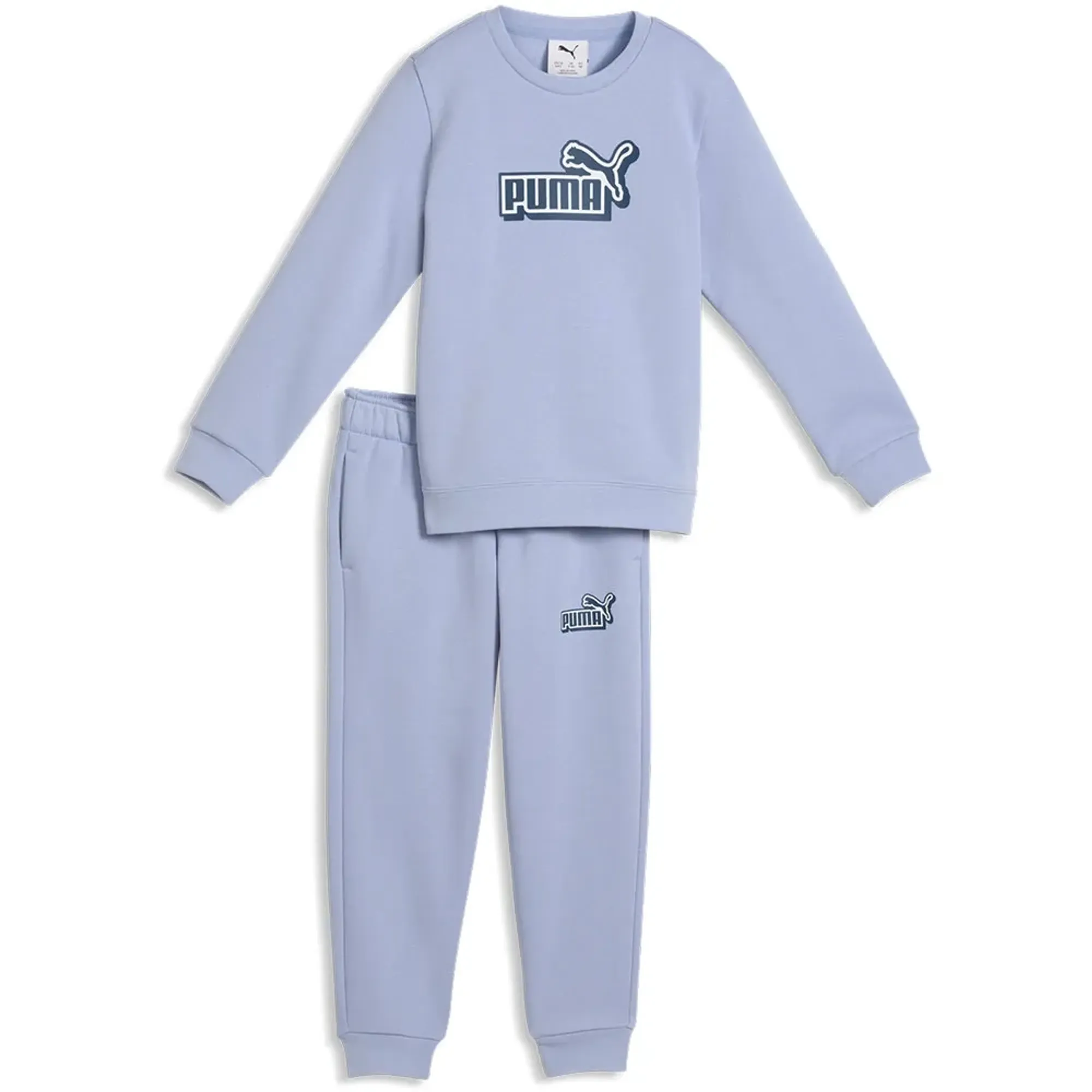 PUMA Essentials Logo Lab Crew Tracksuit Kids in Blue | Size 2-3 Youth