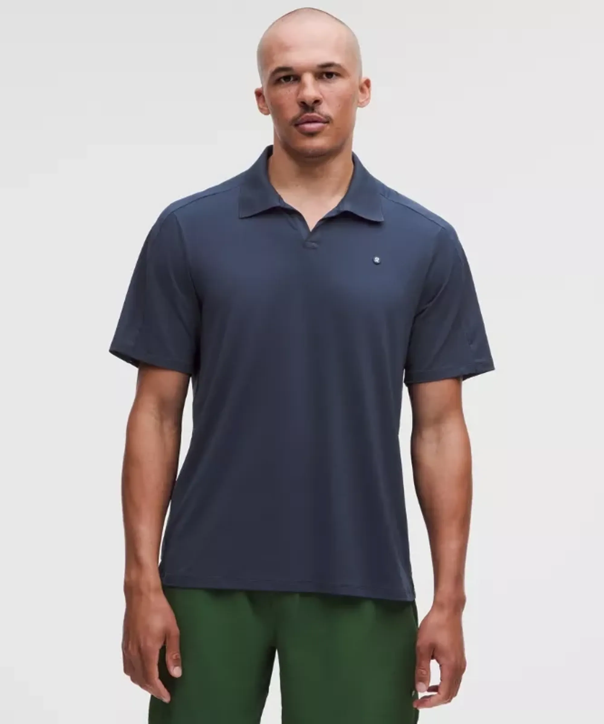 lululemon – Men's Mesh Panelled Tennis Polo Shirt – Color Blue – Size Medium