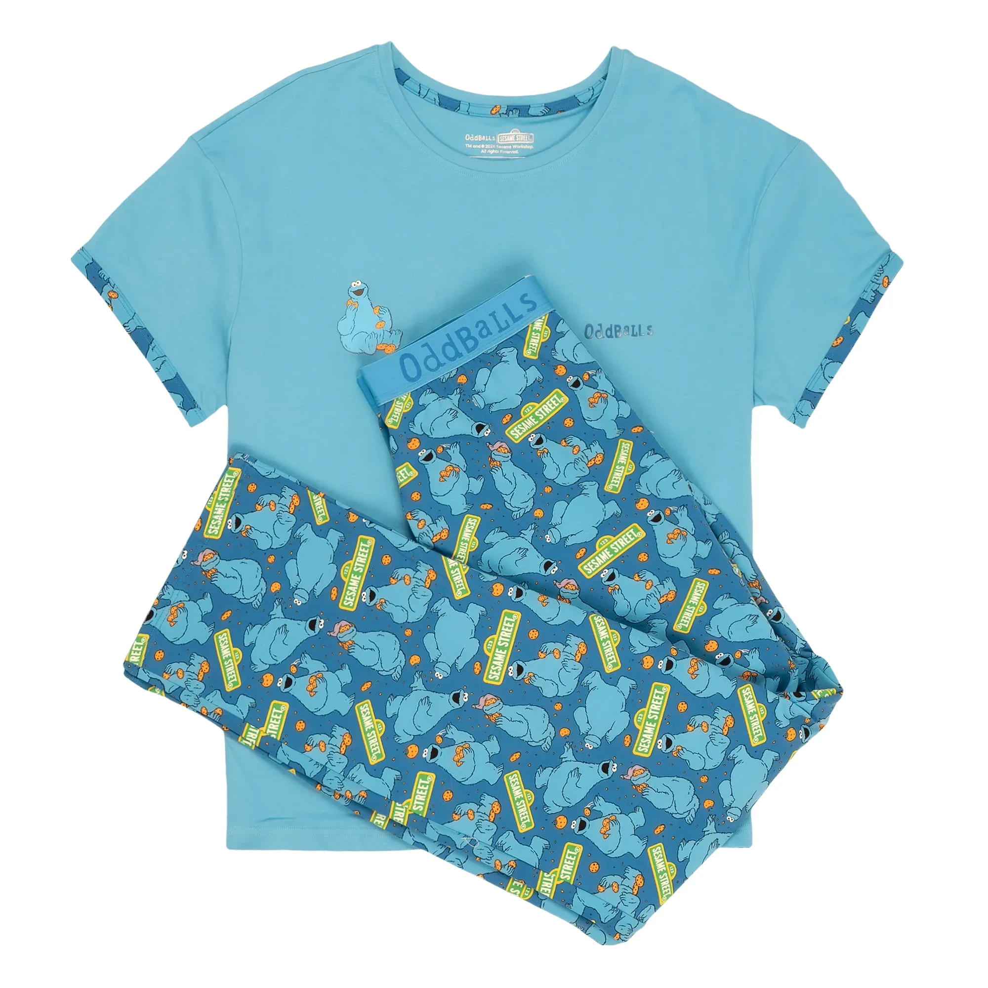 Cookie Monster - Women's Long Pyjamas Set (T-Shirt & Trousers)