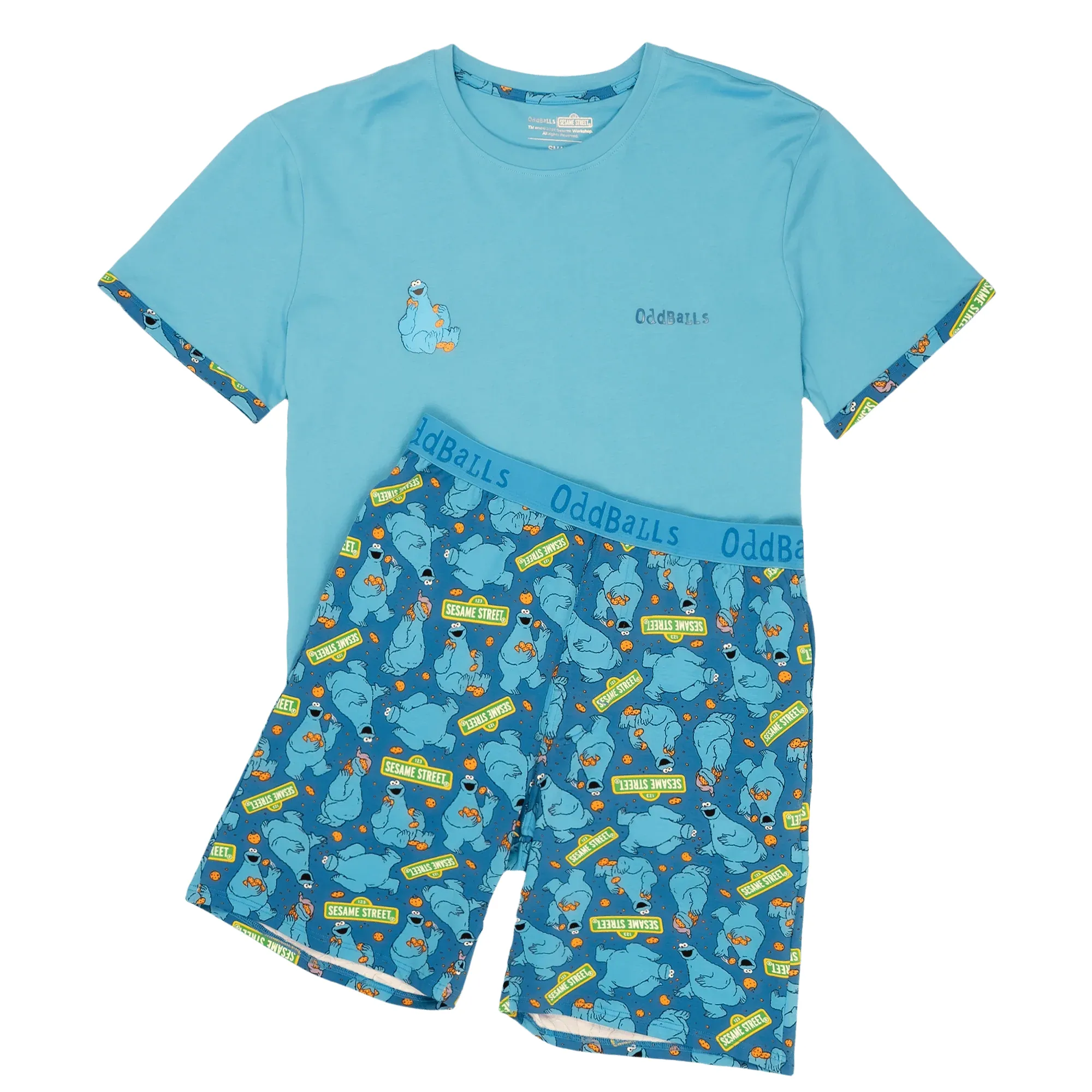 Cookie Monster - Men's Short Pyjamas Set (T-Shirt & Shorts)