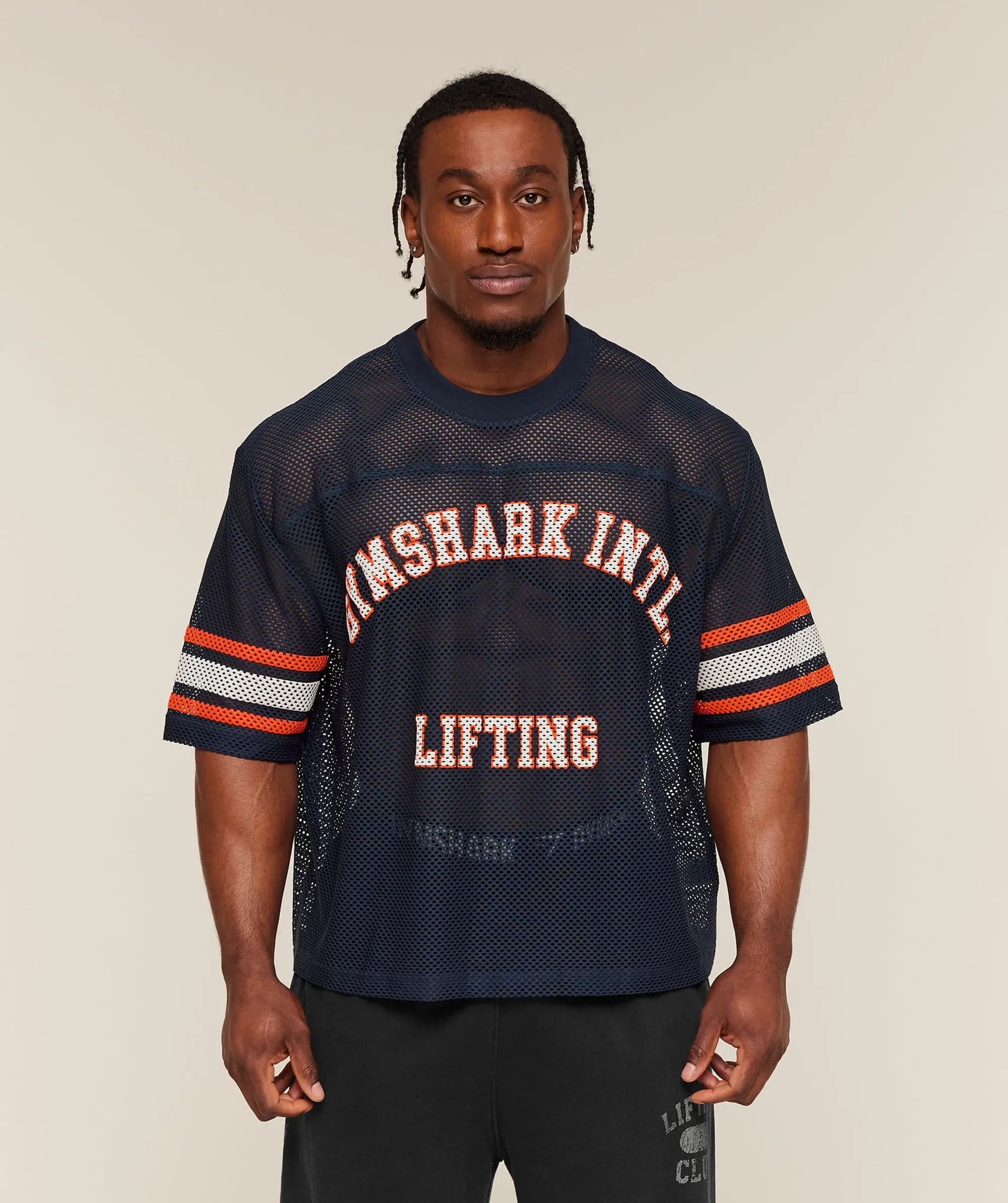 Gymshark Collective Mesh Contrast Jersey - Heavy Blue