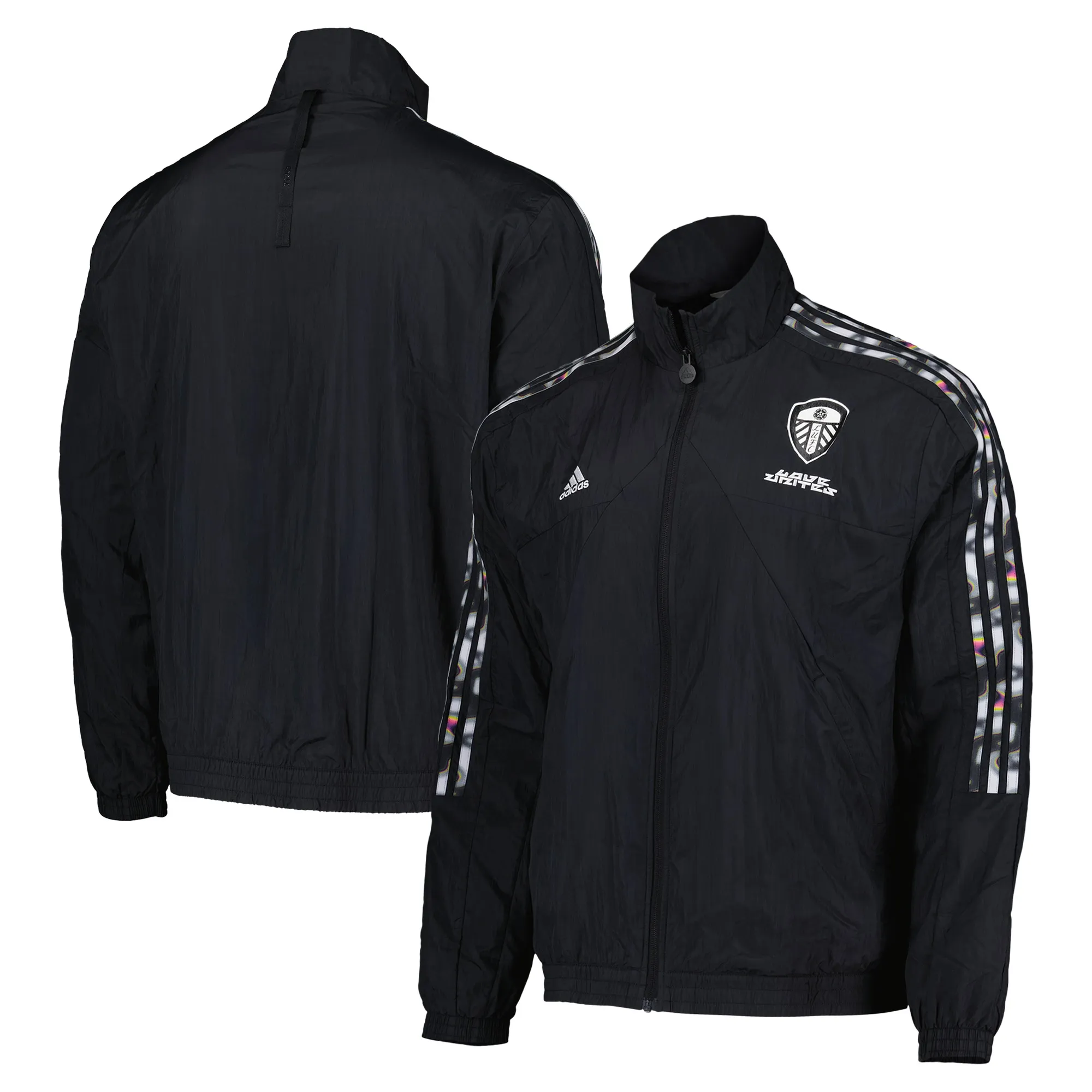 Leeds United 24 adidas Love Unites Track Top - Black - Mens