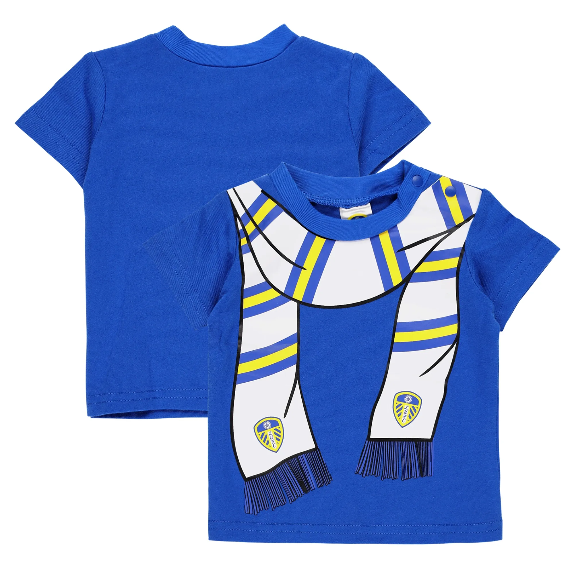 Leeds United Scarf Print T-Shirt - Blue - Baby