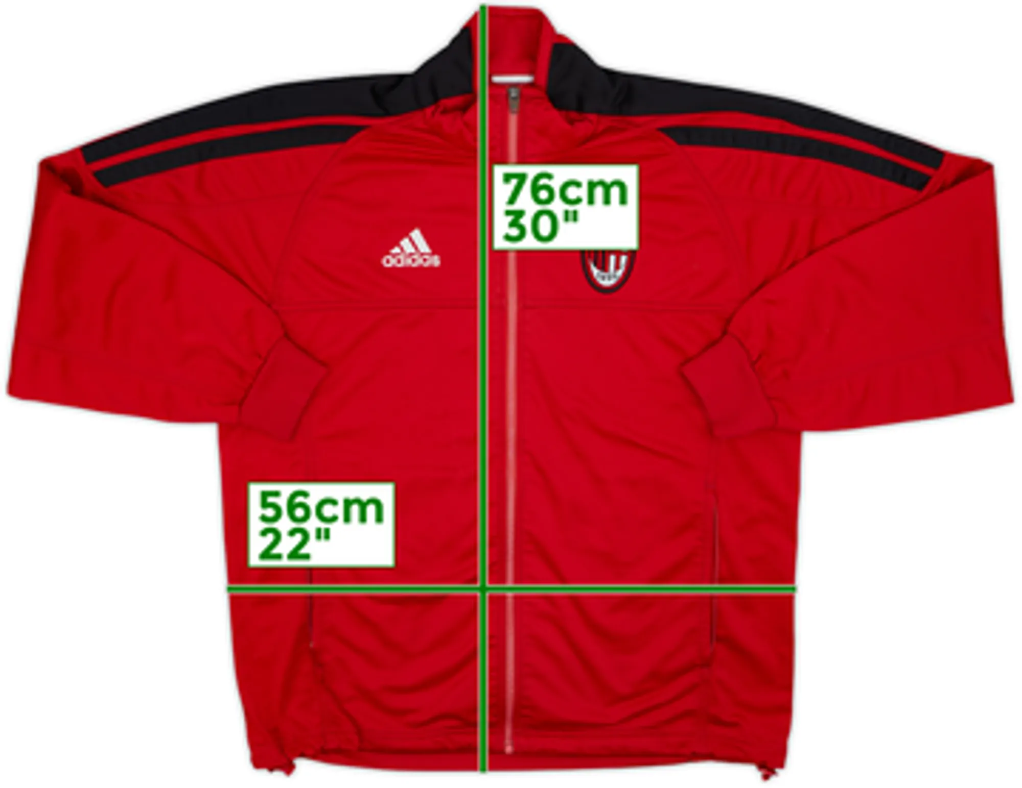 2001-02 AC Milan adidas Track Jacket - 4/10 - (M 