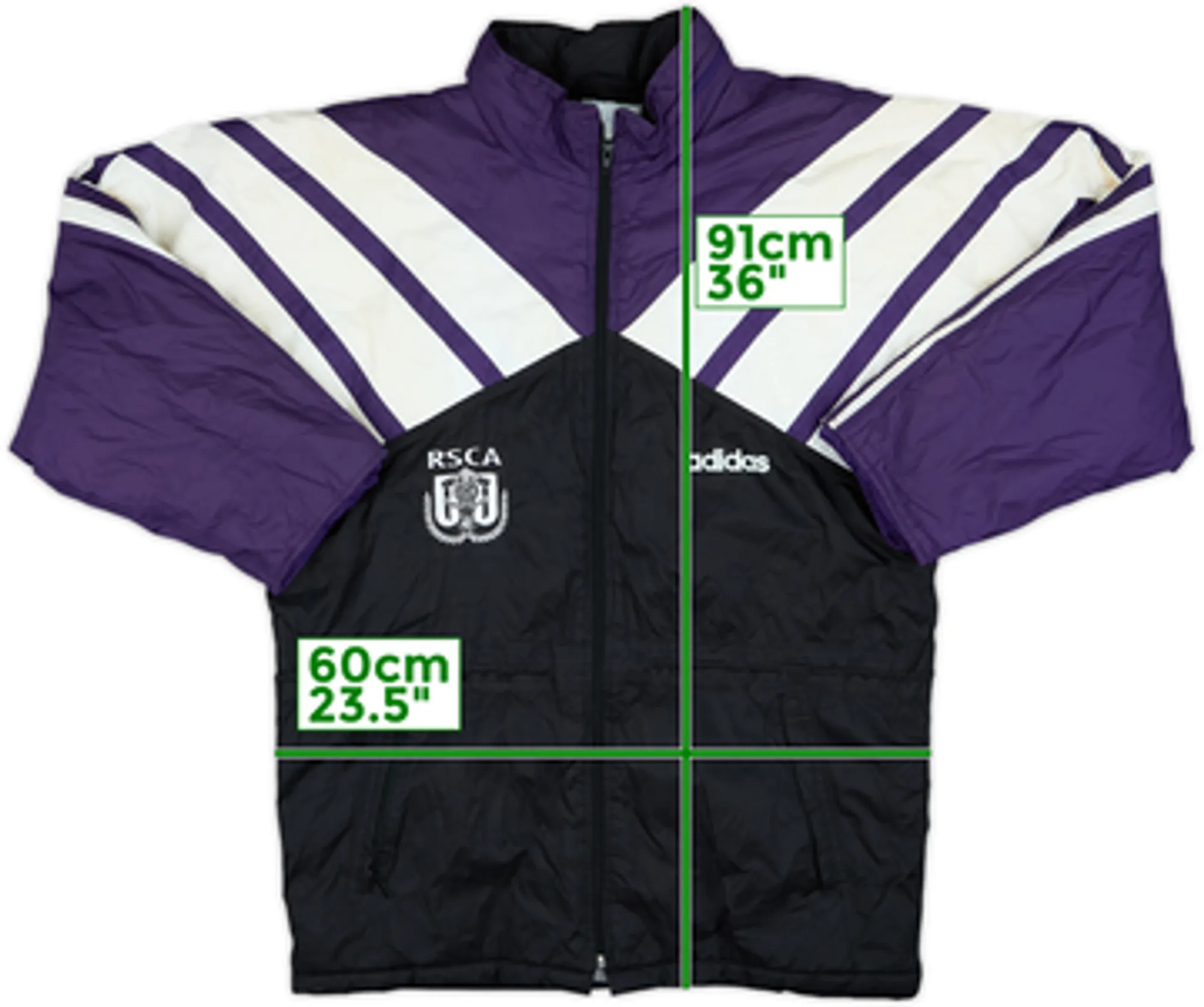 1994-95 Anderlecht adidas Padded Bench Coat - 7/10 - (M)