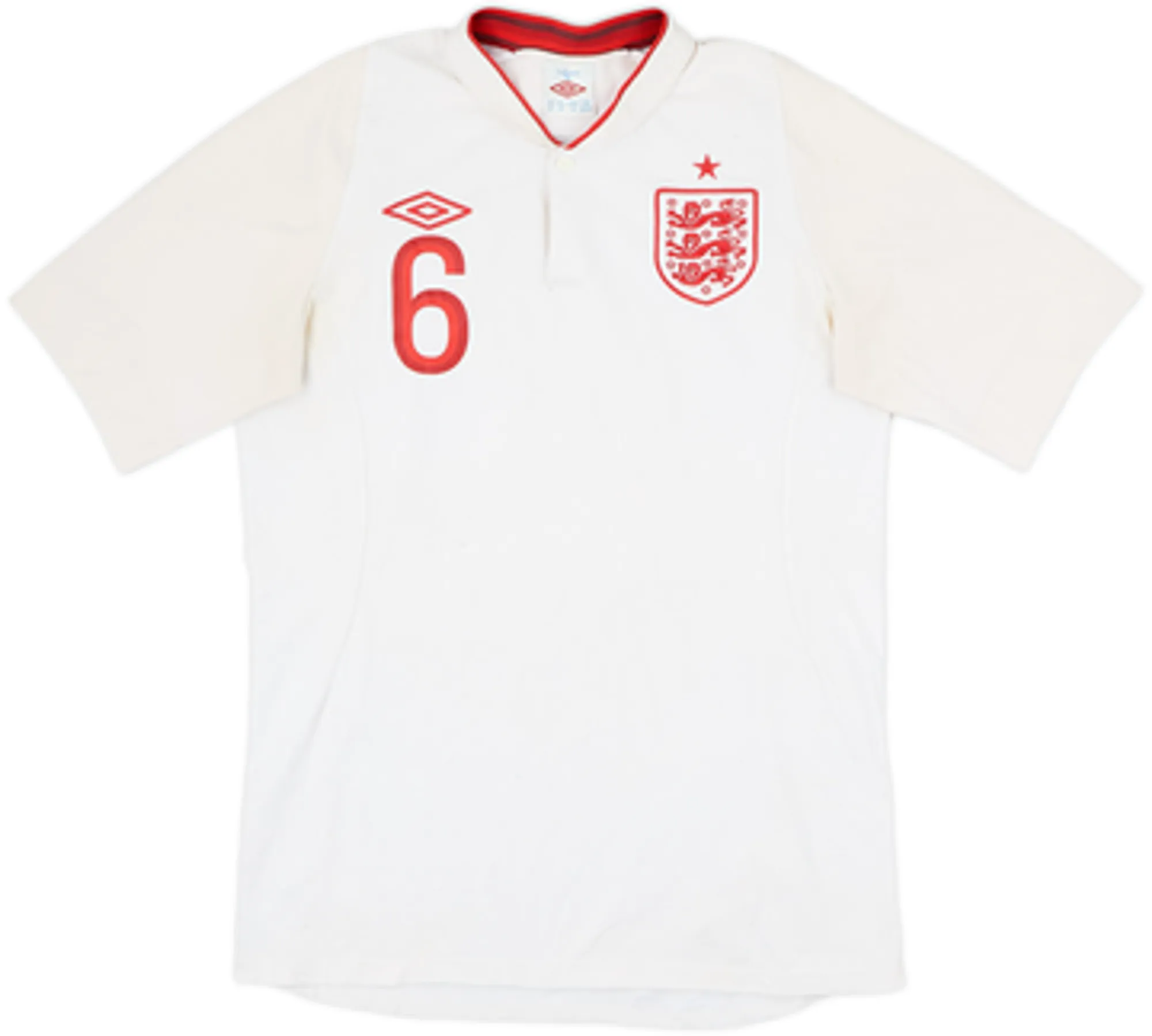 2012-13 England Home Shirt Jagielka #6 - 5/10 - (M)