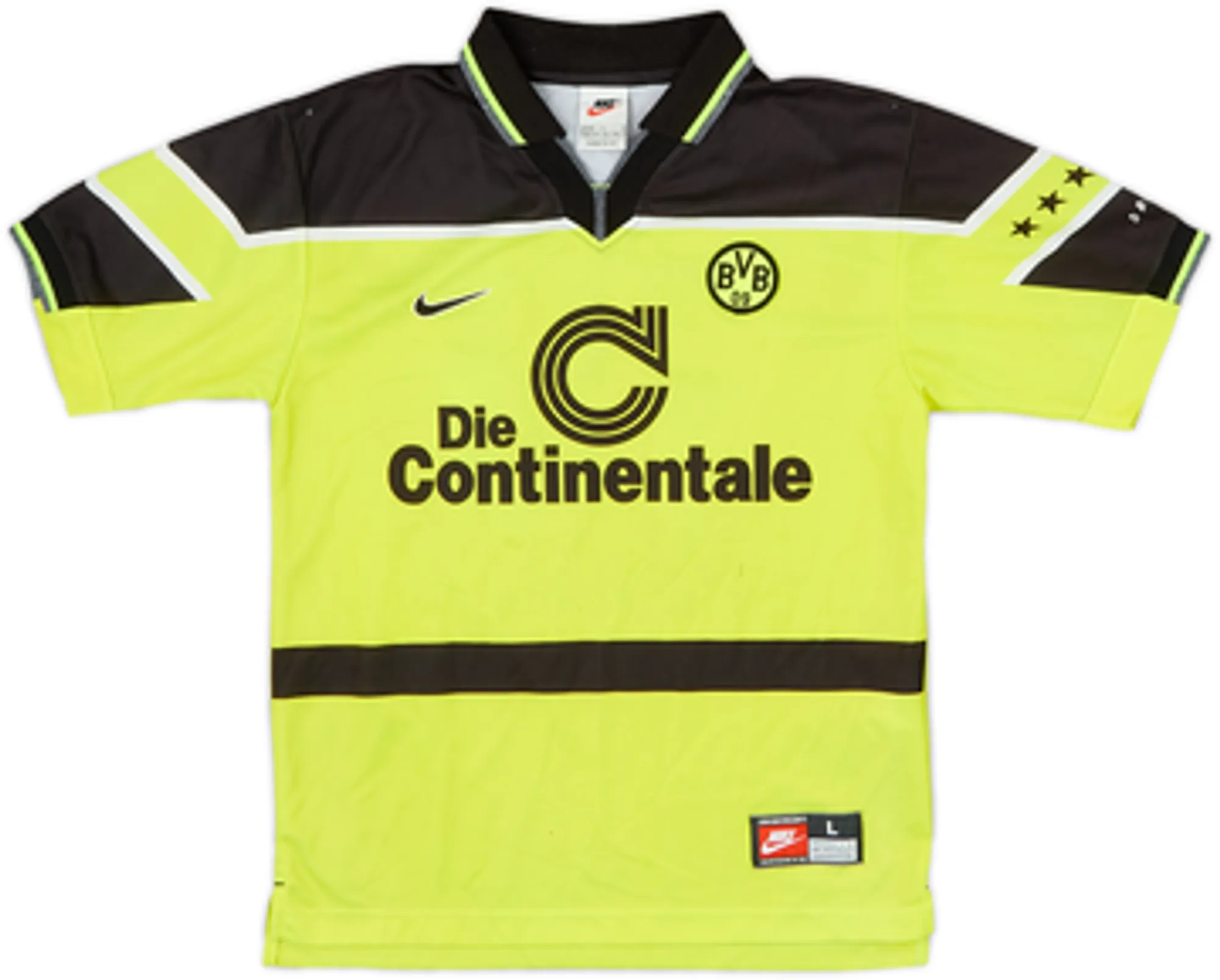 1997-98 Borussia Dortmund Home Shirt Ricken #18 - 7/10 - (L.Boys)
