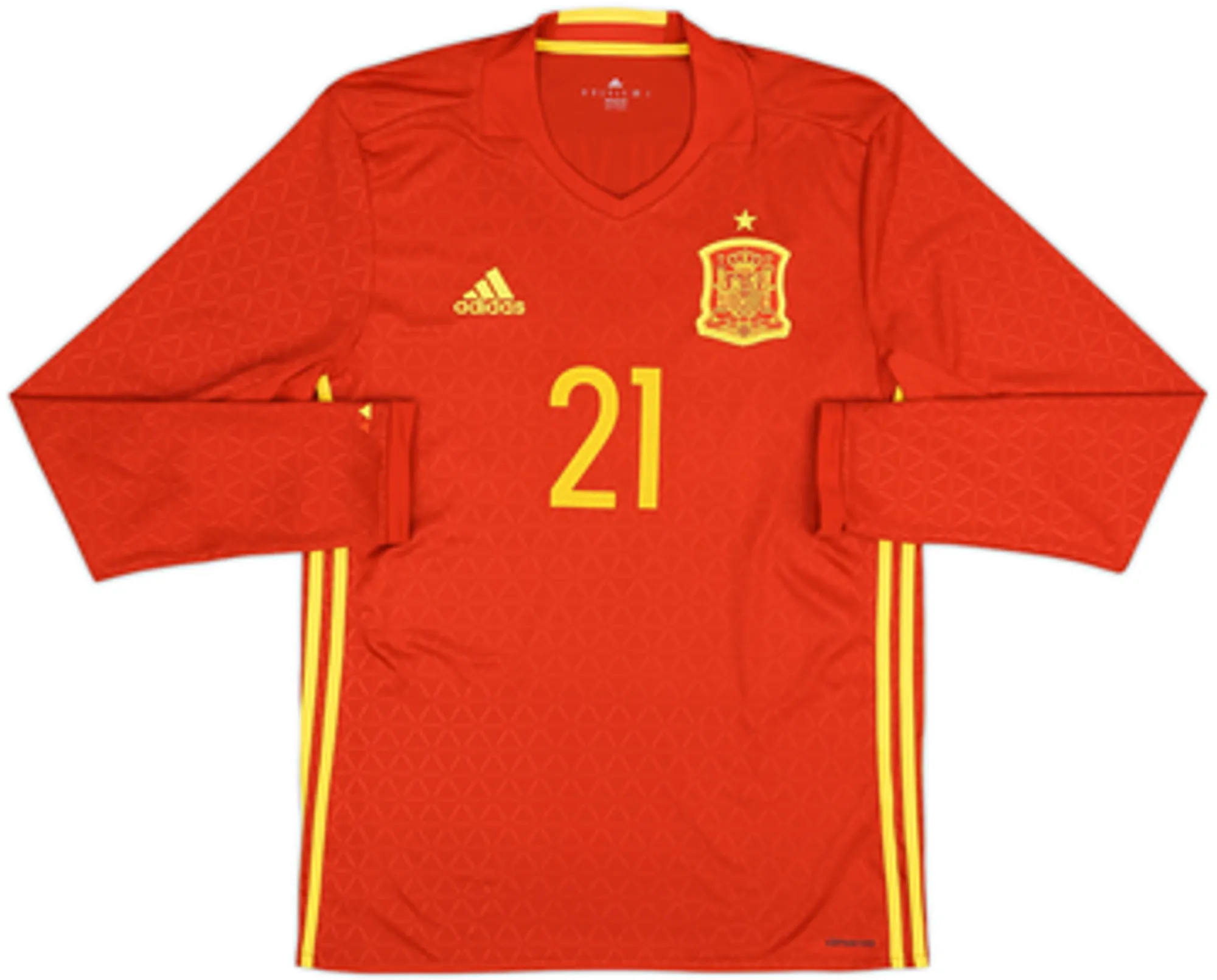 2016-17 Spain Home L/S Shirt Silva #21 - 10/10 - (M)