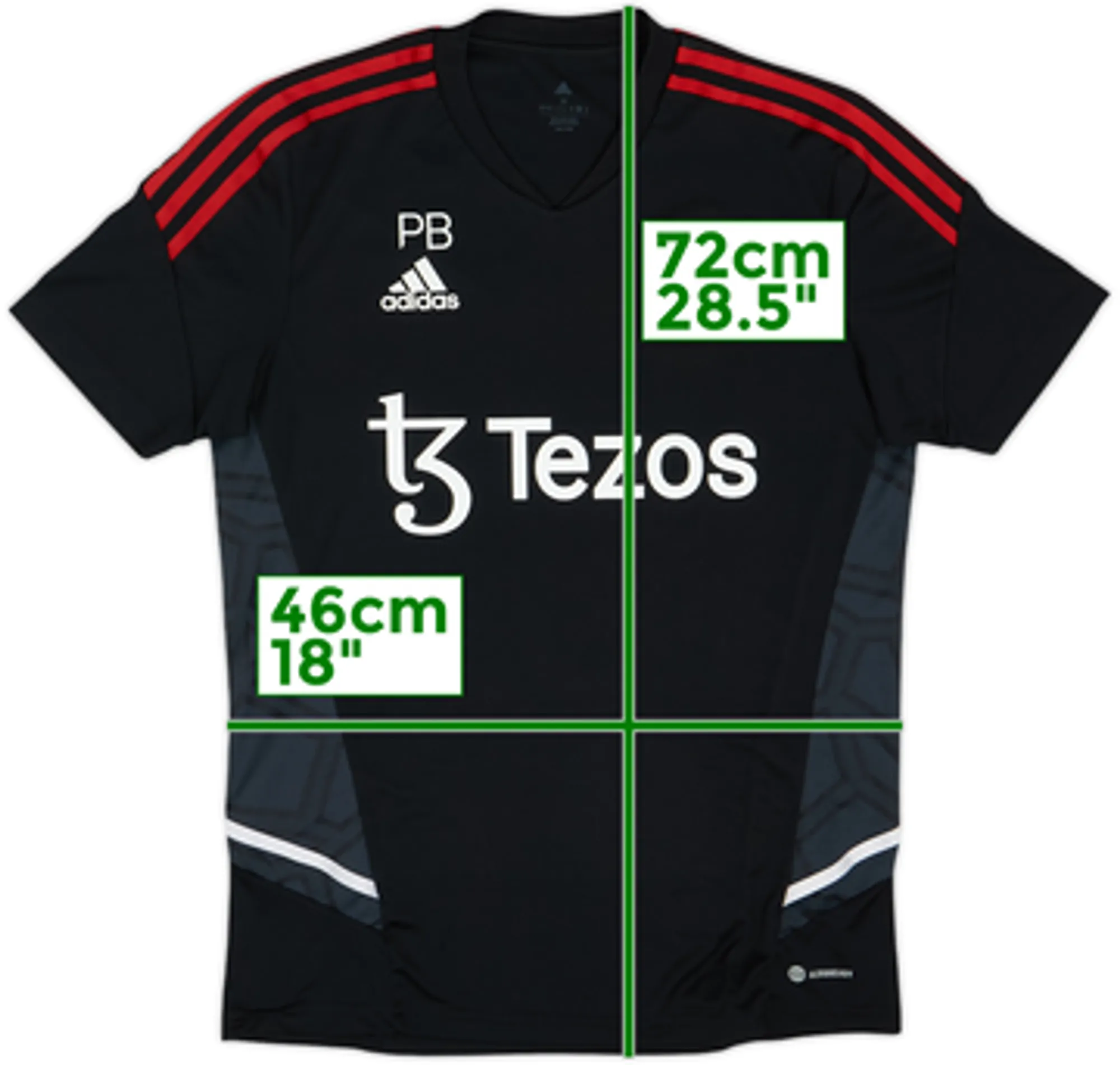 2022-23 Manchester United Staff Issue adidas Training Shirt 'PB' - 10/10 - (M)