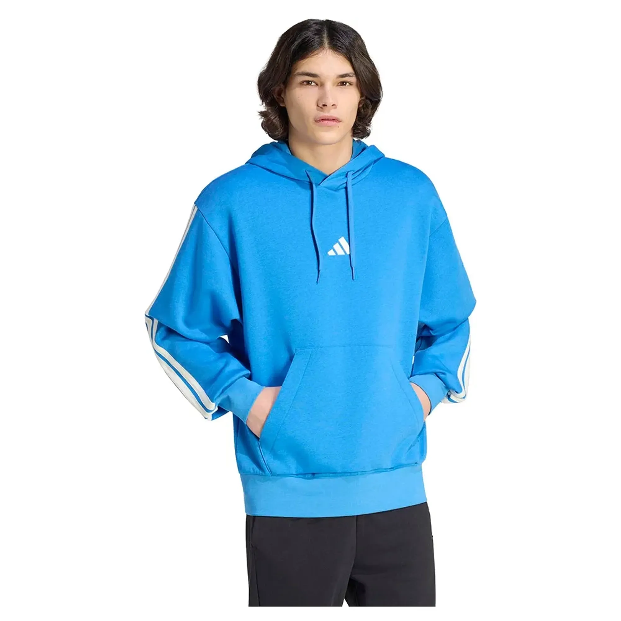 Adidas Essentials 3 Stripes Fleece Hoodie