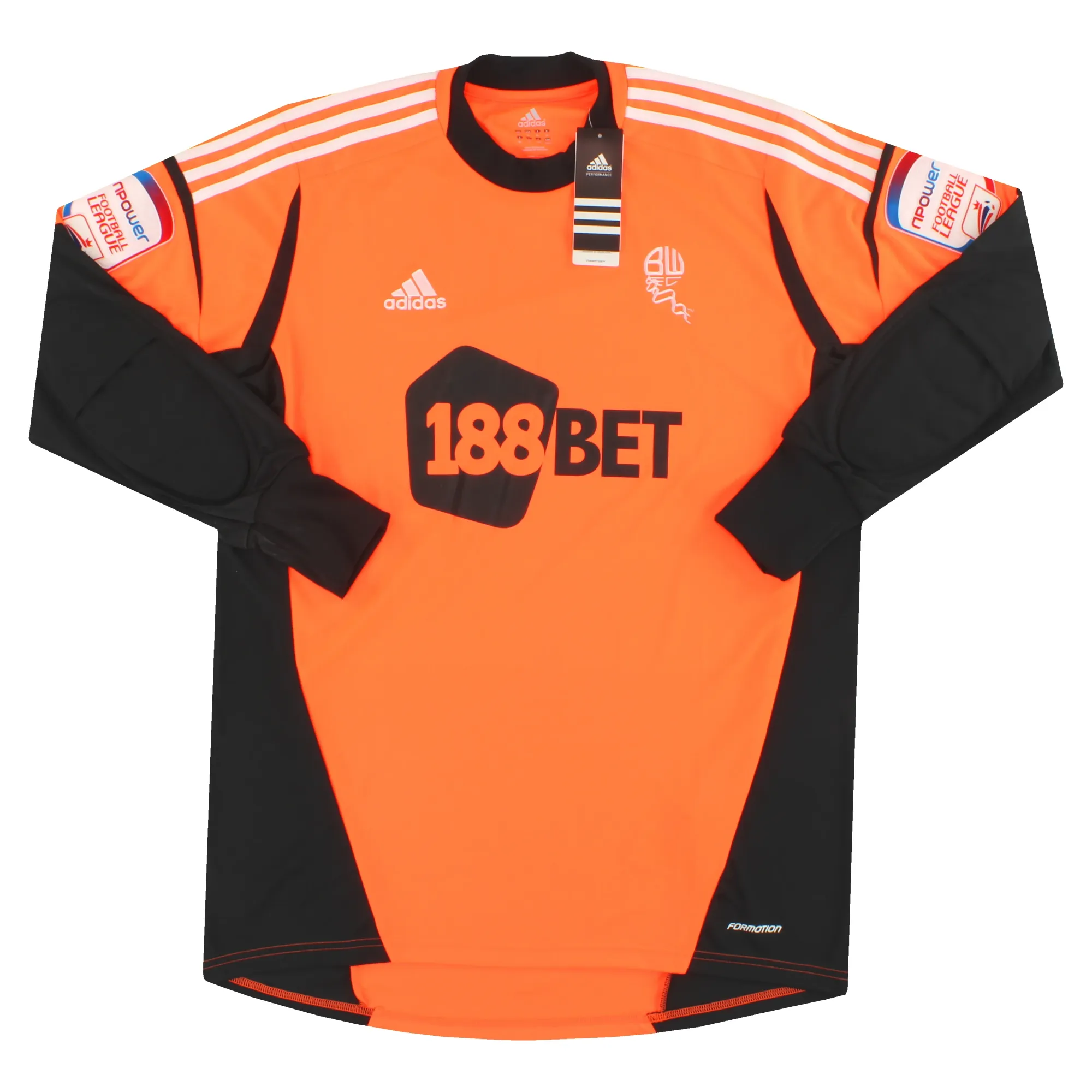 2012-13 Bolton adidas 'Formotion' Goalkeeper Shirt *w/tags* XL - Bolton Wanderers / w/tags 