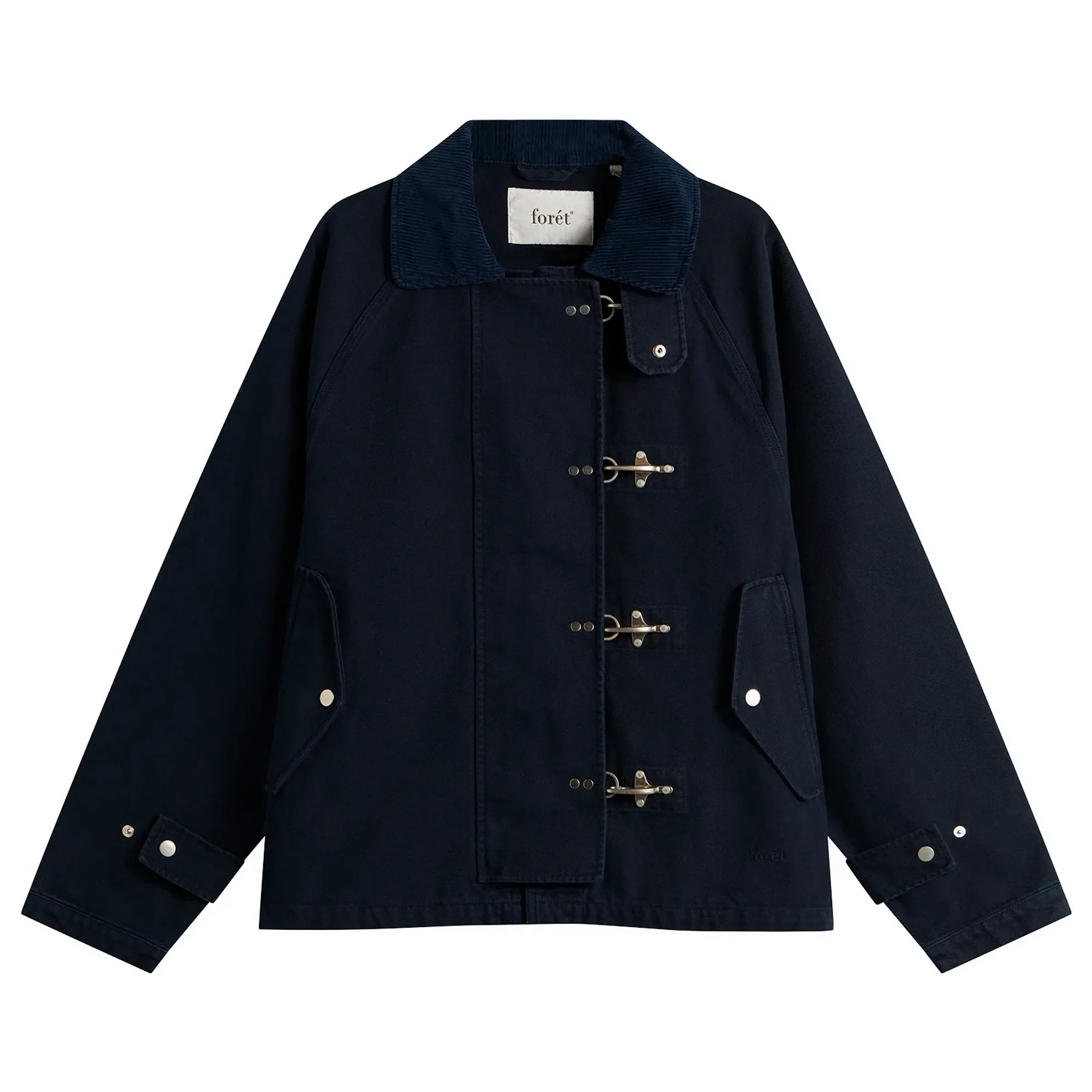 Foret Men's Cinder Clasp Canvas Jacket Navy