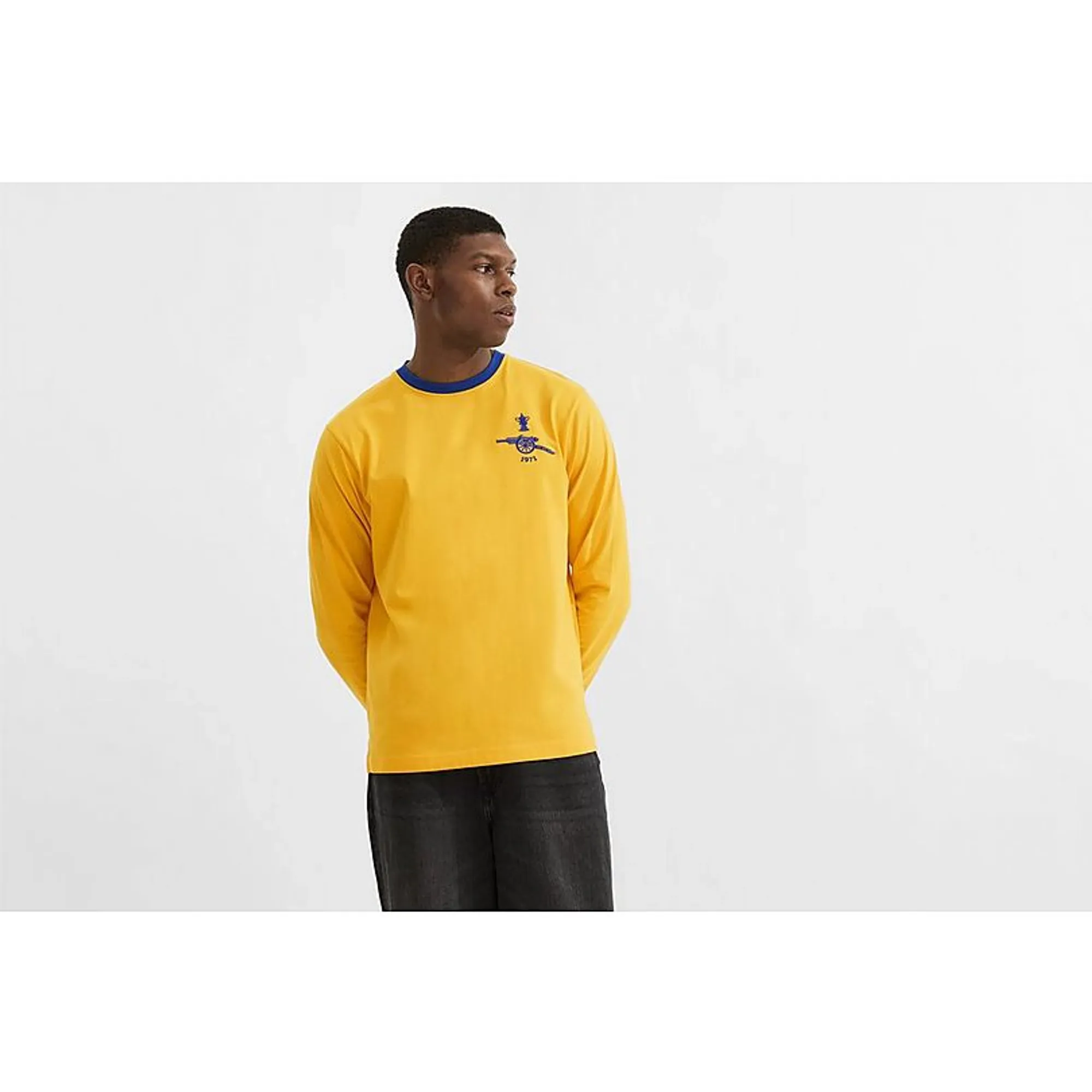Arsenal Classics 1971 FA Cup Long Sleeved Away Shirt, Yellow