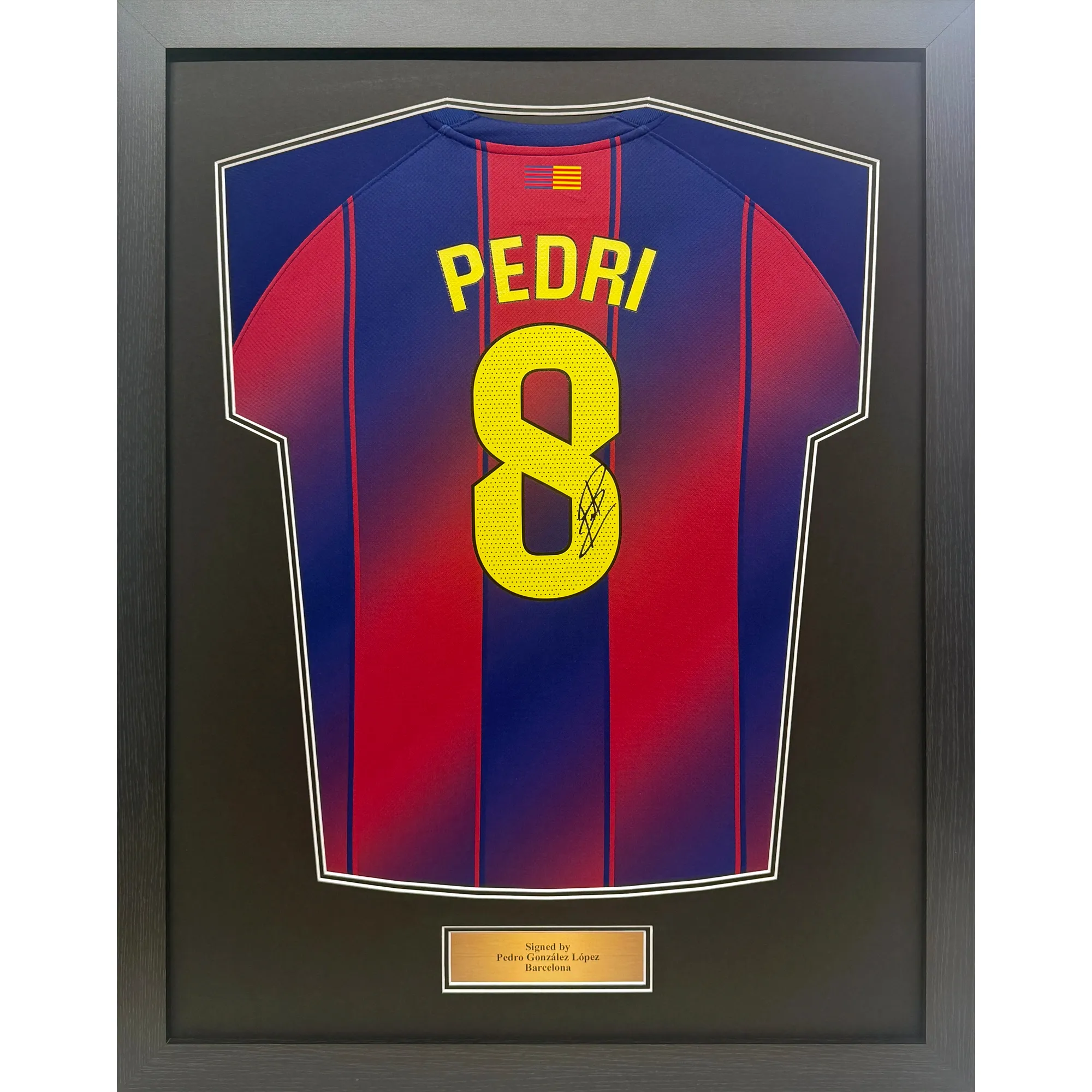 Barcelona Pedri Signed 2025/26 Home Shirt Framed