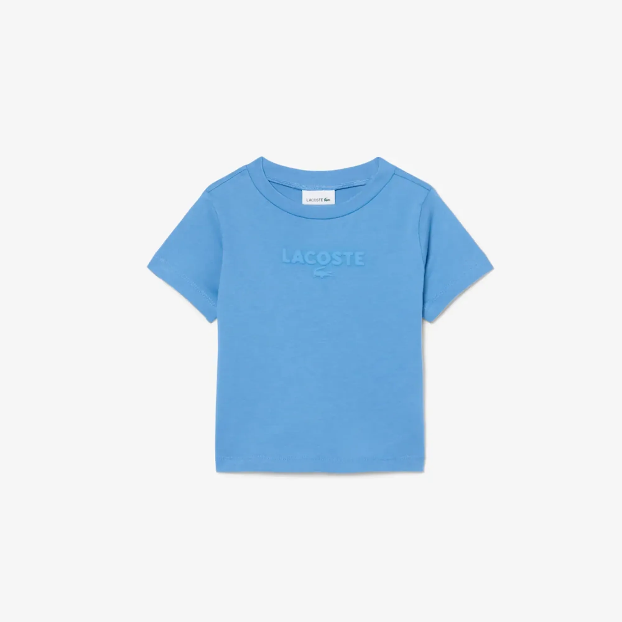 Textured Lacoste Cotton T-shirt - Blue