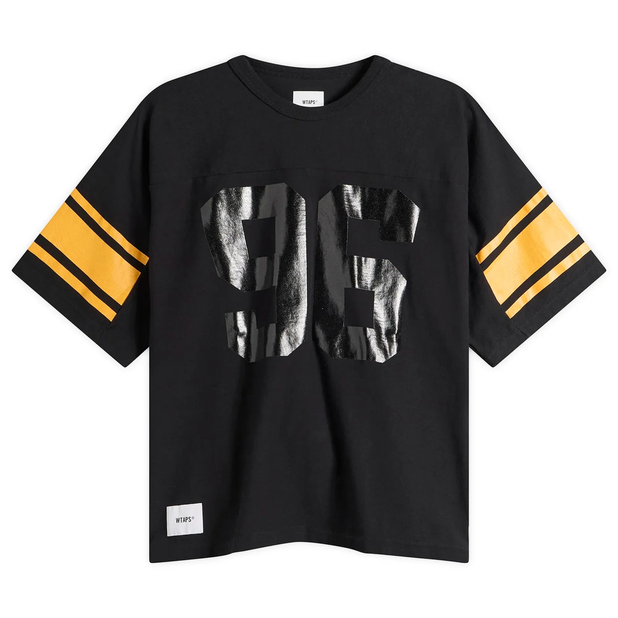 WTAPS Men's Qb Short Sleeve Football Shirt Black