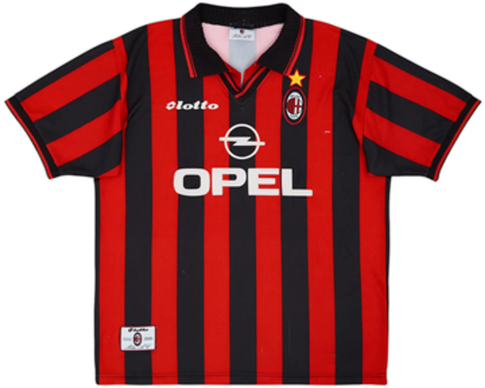 1996-97 AC Milan Home Shirt Weah #9 - 6/10 - (XL)