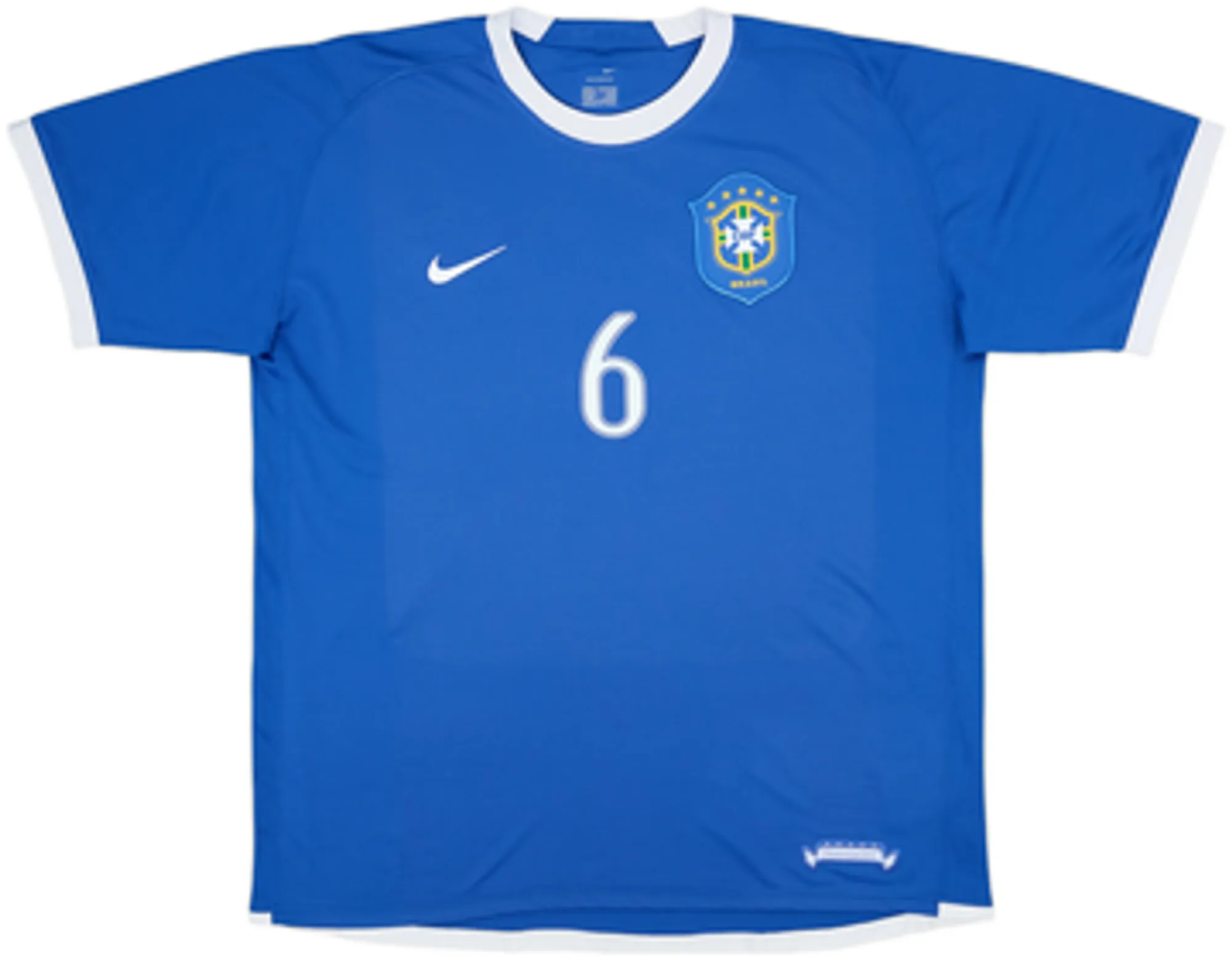 2006-07 Brazil Away Shirt R.Carlos #6 - 8/10 - (S)