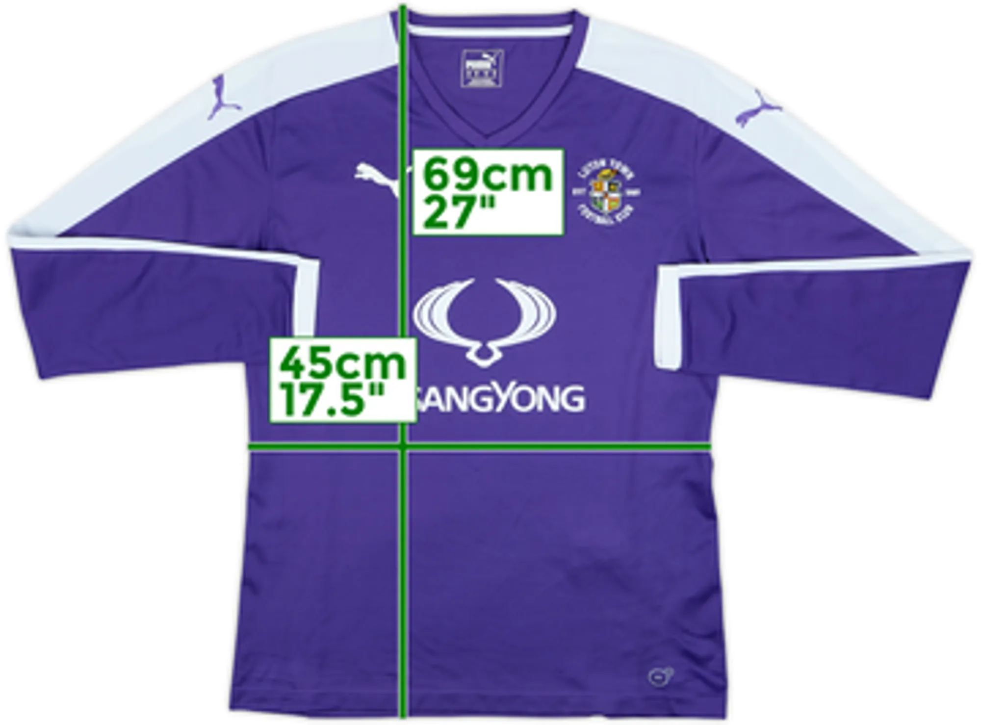 2016-17 Luton Town Third L/S Shirt - 9/10 - (S)