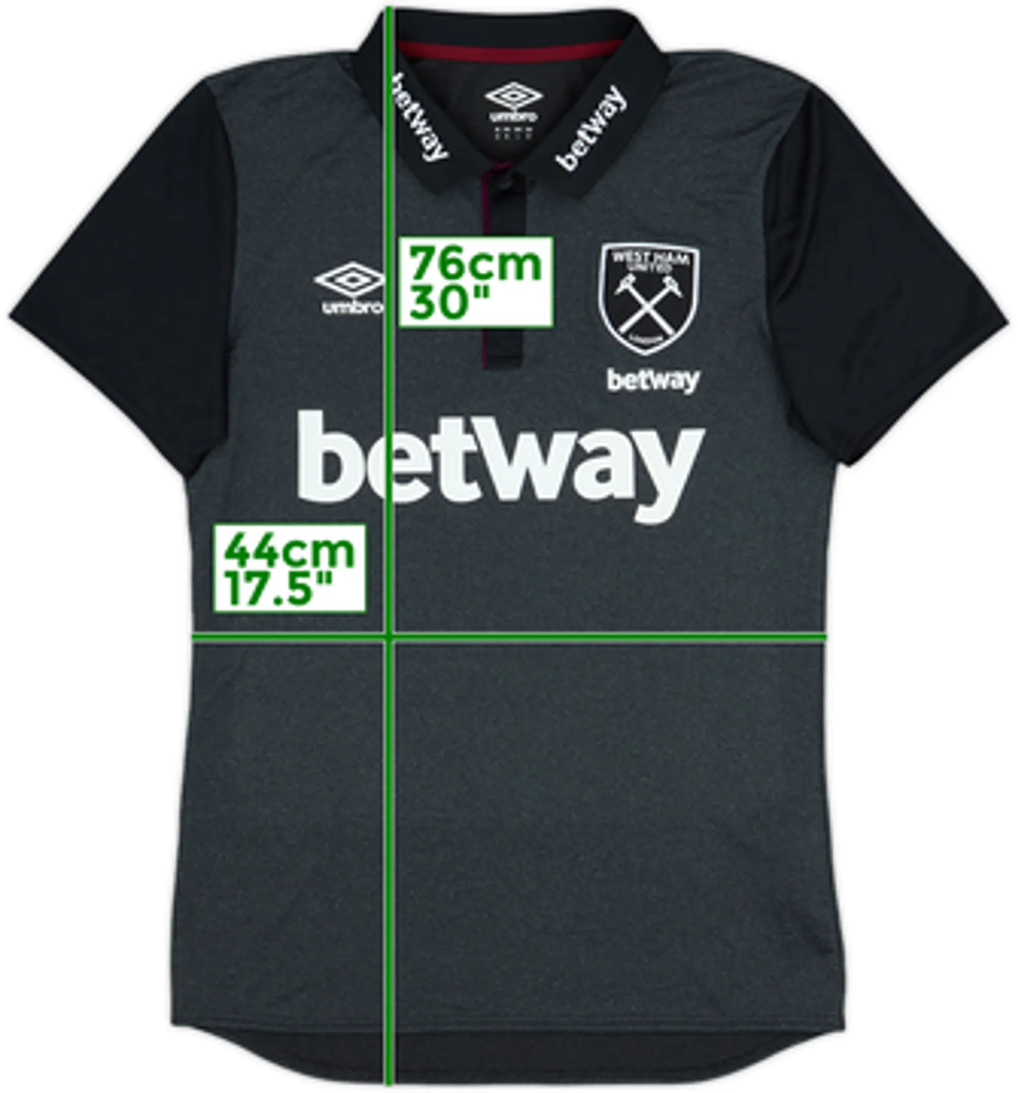 2019-20 West Ham Umbro Polo Shirt - 8/10 - (M)