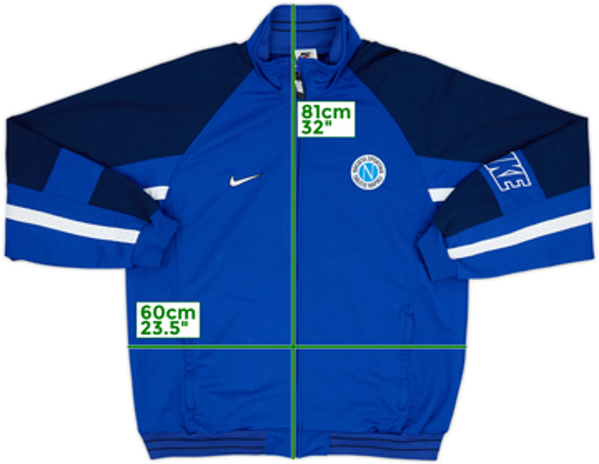 1997-98 Napoli Nike Track Jacket - 8/10 - (L)