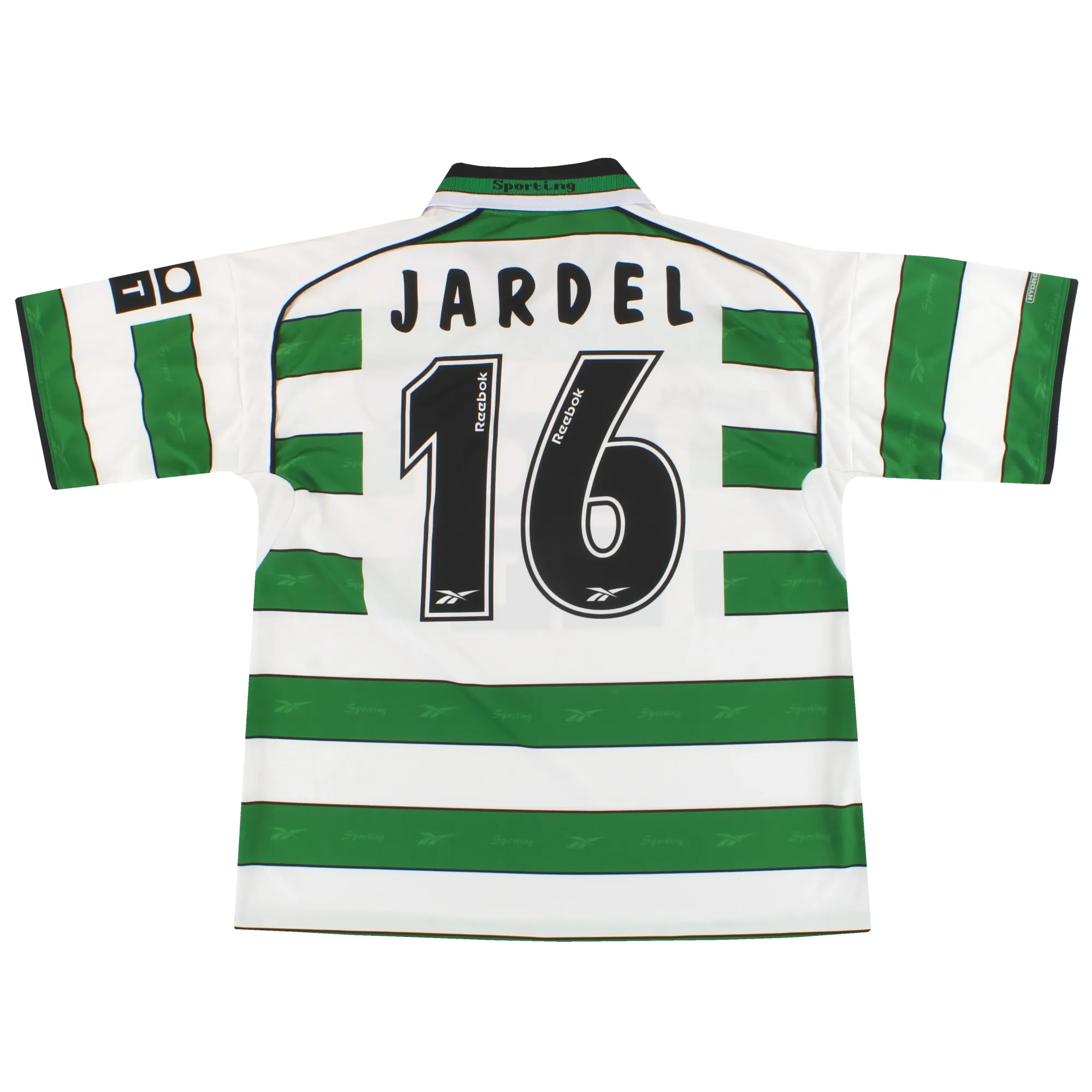 2001-02 Sporting Lisbon Reebok Home Shirt Jardel #16 M - Sporting Lisbon / Excellent