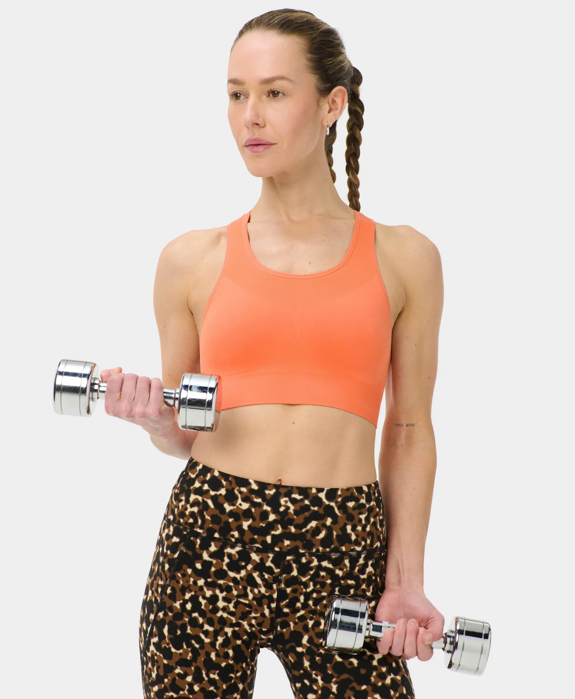 Sweaty Betty Stamina Seamless Sports Bra, Orange, Women's L