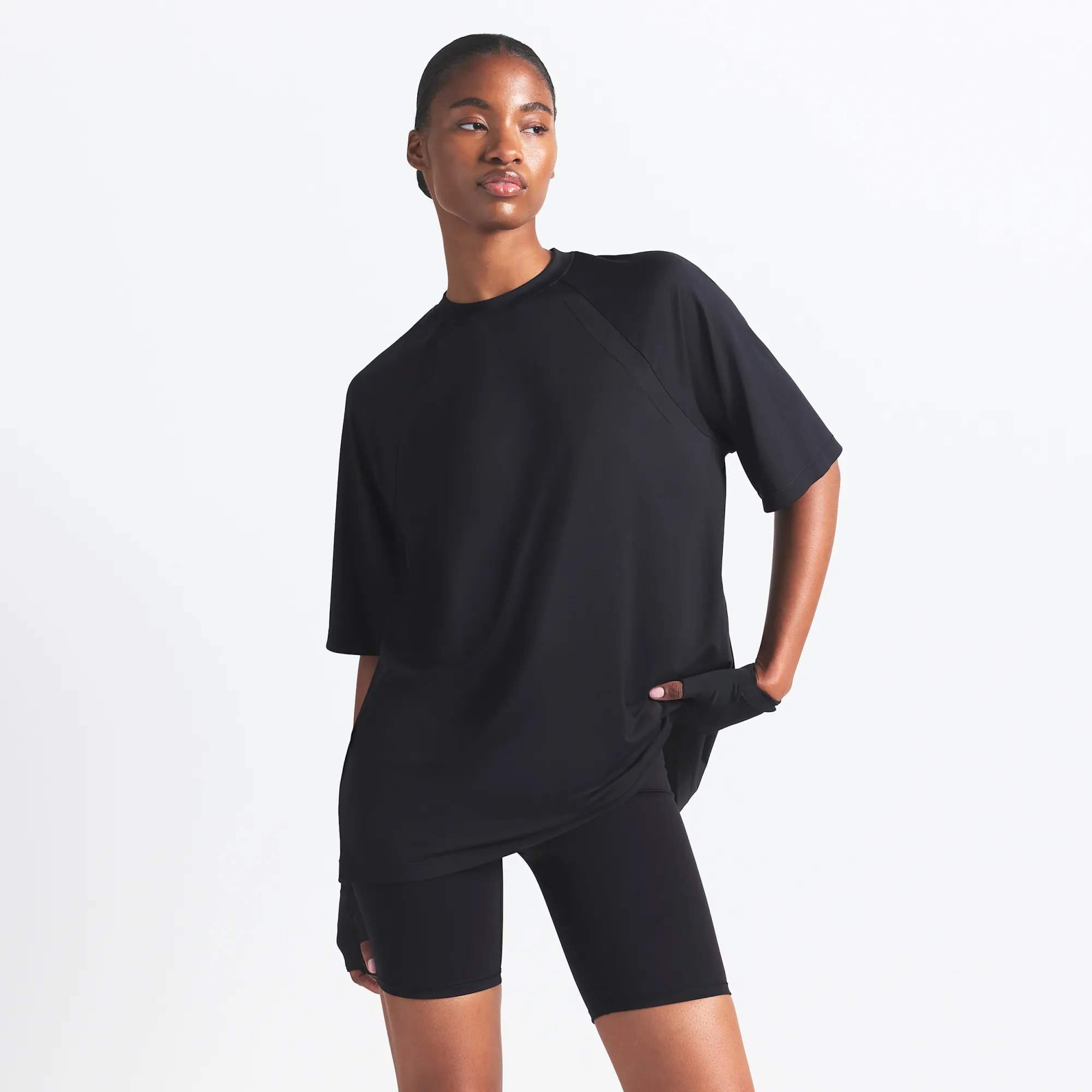 NikeSKIMS Airy Women's Oversized T-Shirt - NSKM Obsidian