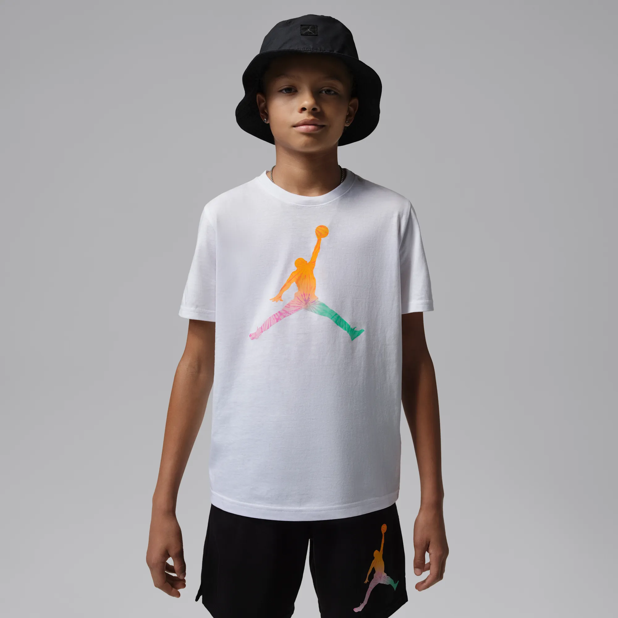 Nike Jordan Older Kids' Tie-Dye Jumpman T-Shirt - White