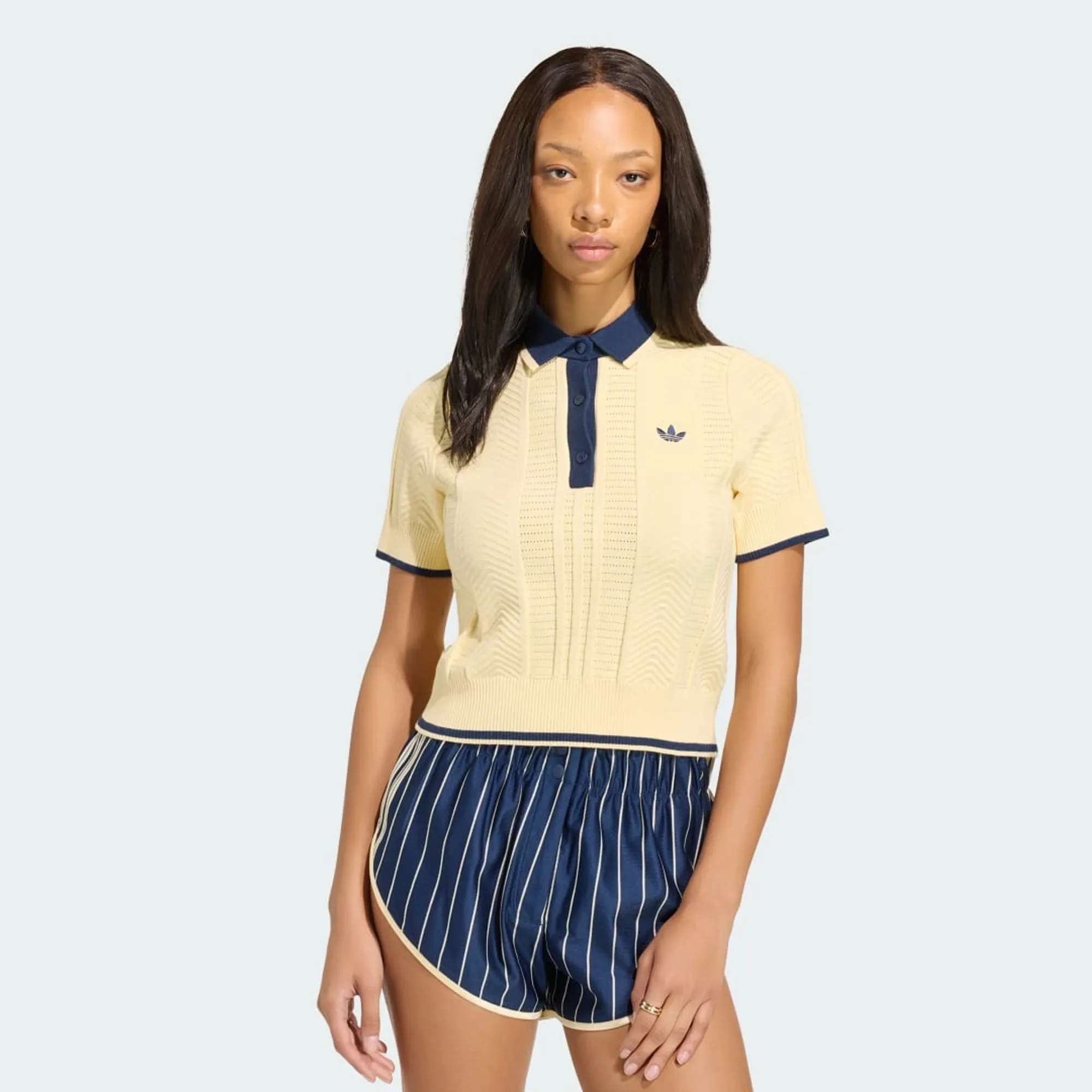 adidas CABLE KNIT CALI TEE POLO