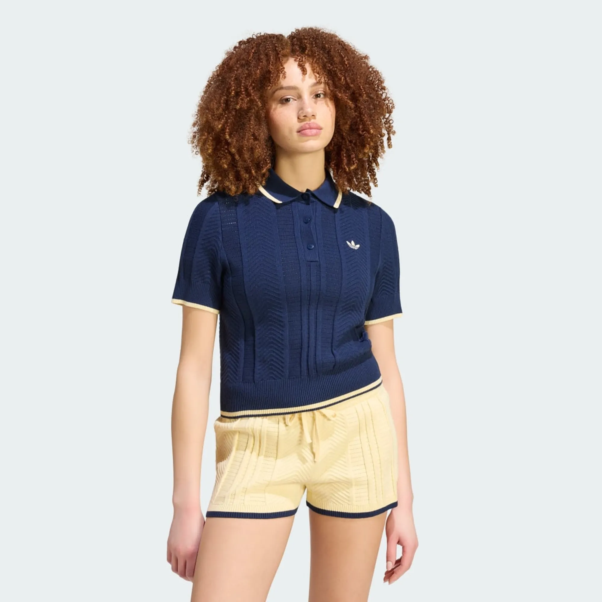 adidas CABLE KNIT CALI TEE POLO