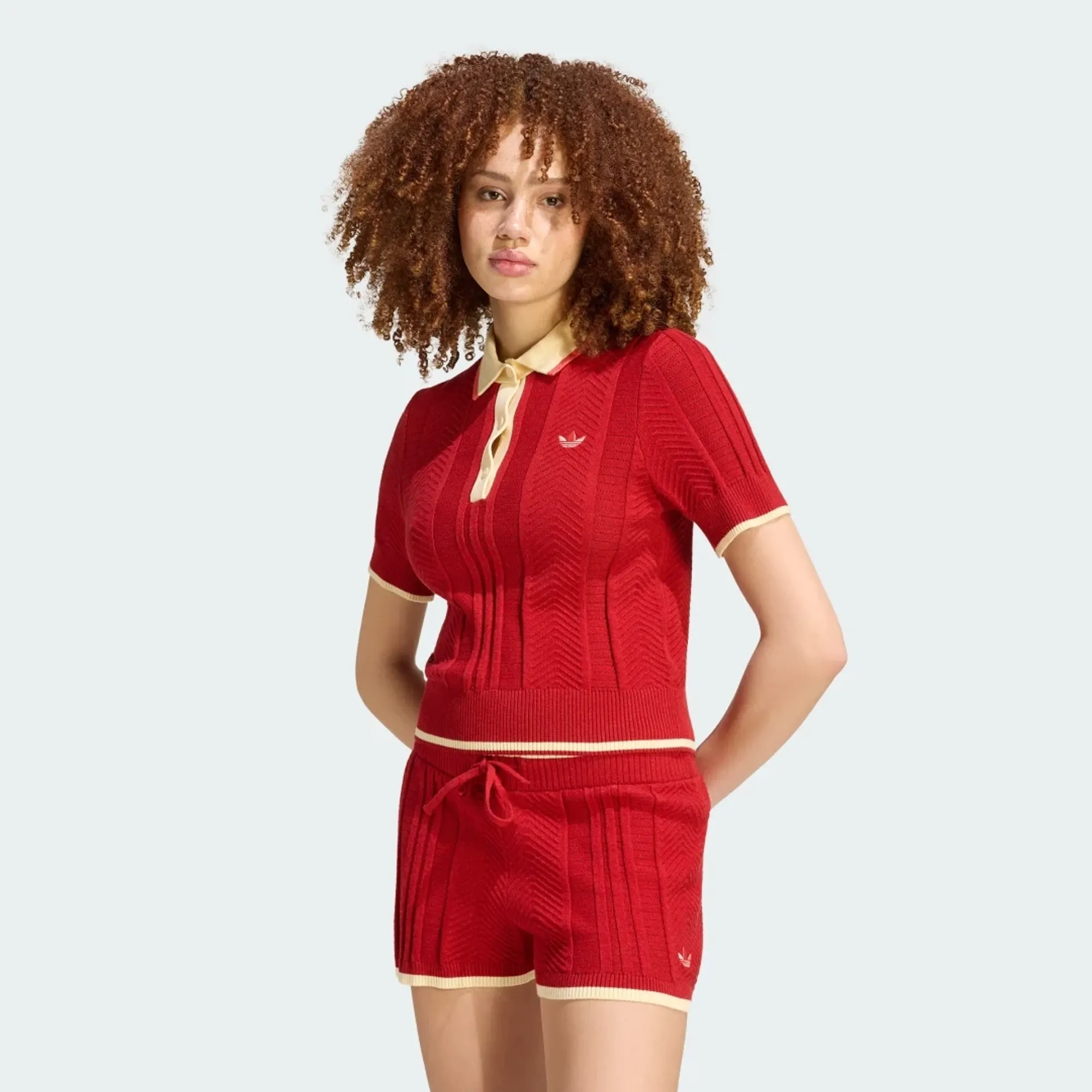 adidas CABLE KNIT CALI TEE POLO