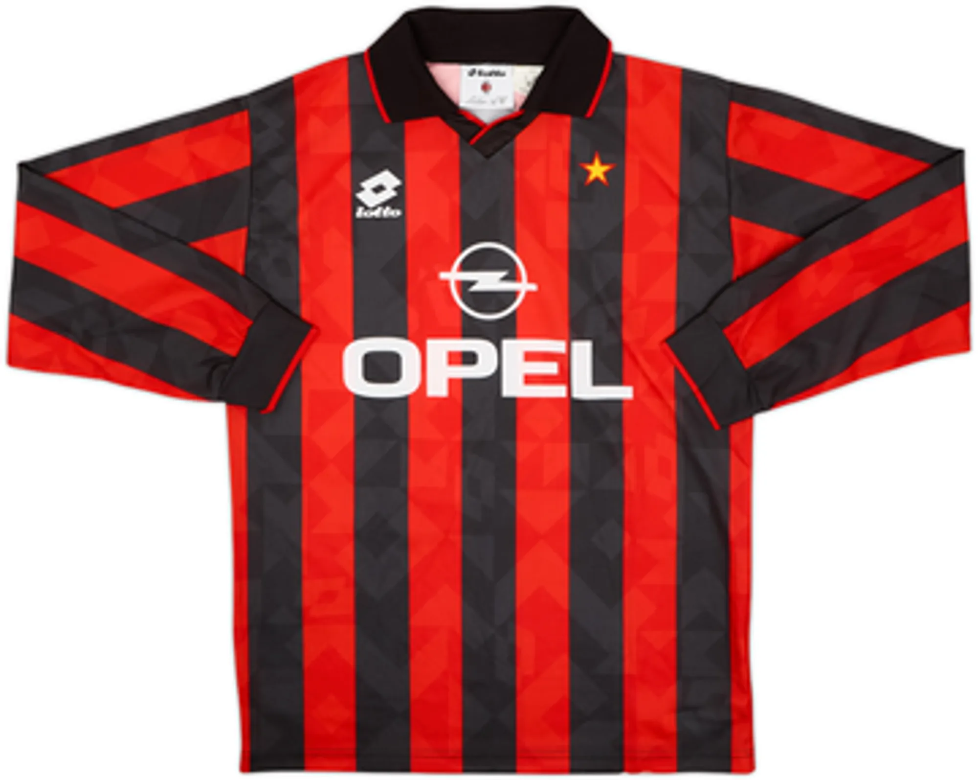 1995-96 AC Milan Home L/S Shirt Weah #9 - 10/10 - (L)