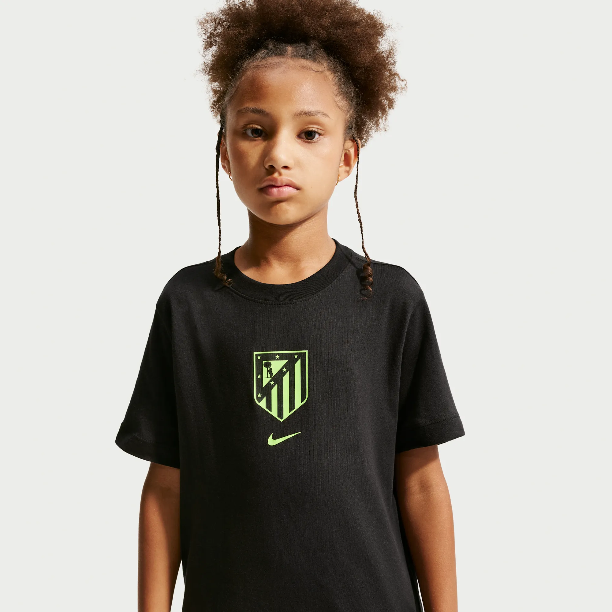 Atlético Madrid Older Kids' Nike Football T-Shirt - Black